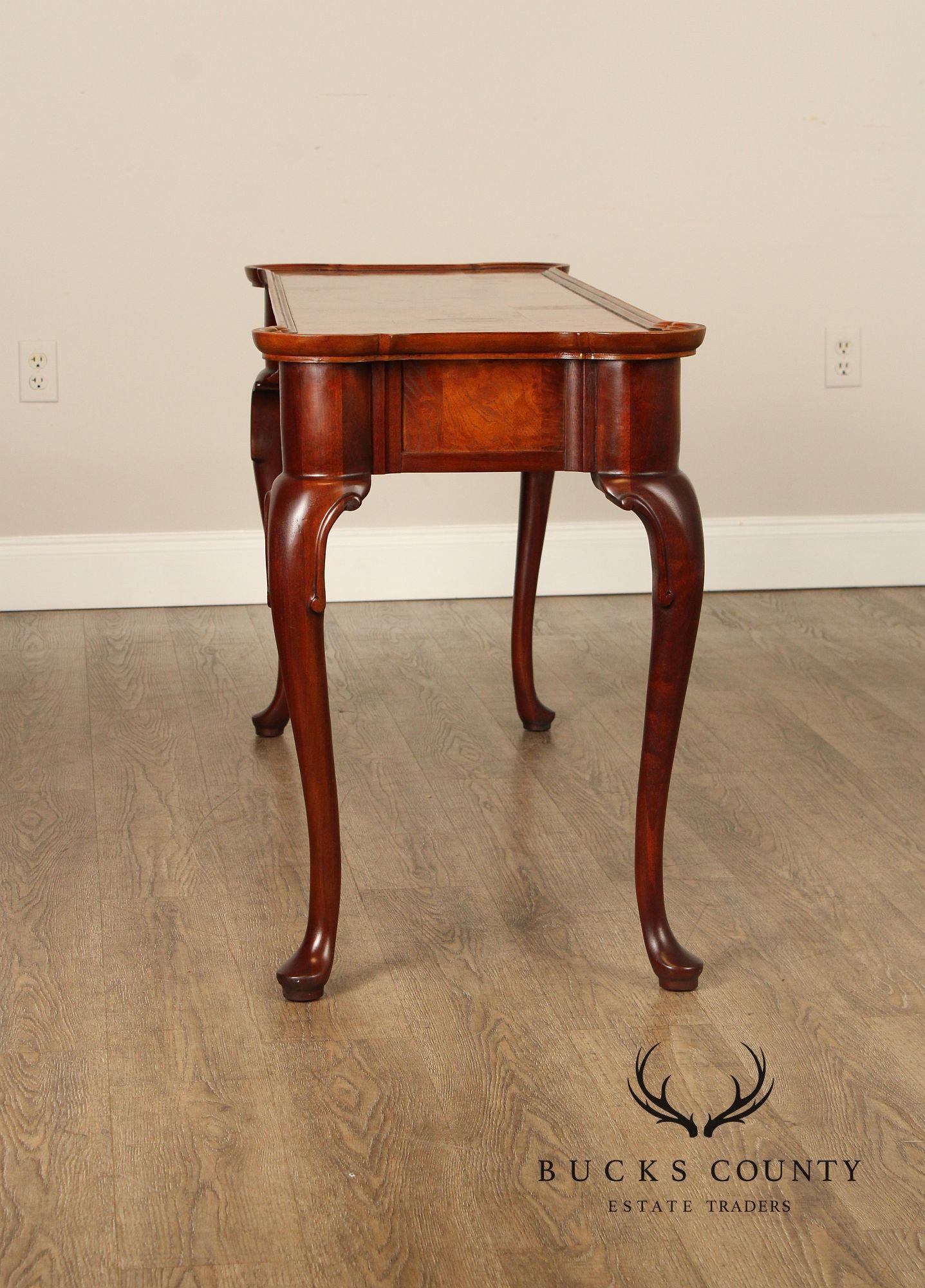 Georgian Style Burl Wood Console Table By Hekman