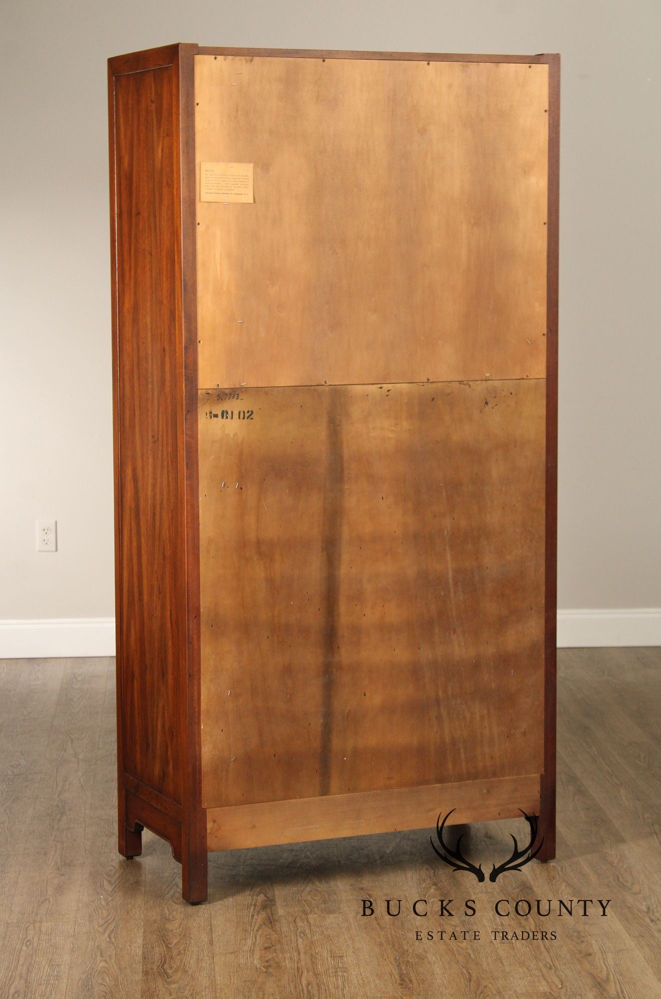 Henredon Vintage Asian Inspired Mahogany Tall Armoire