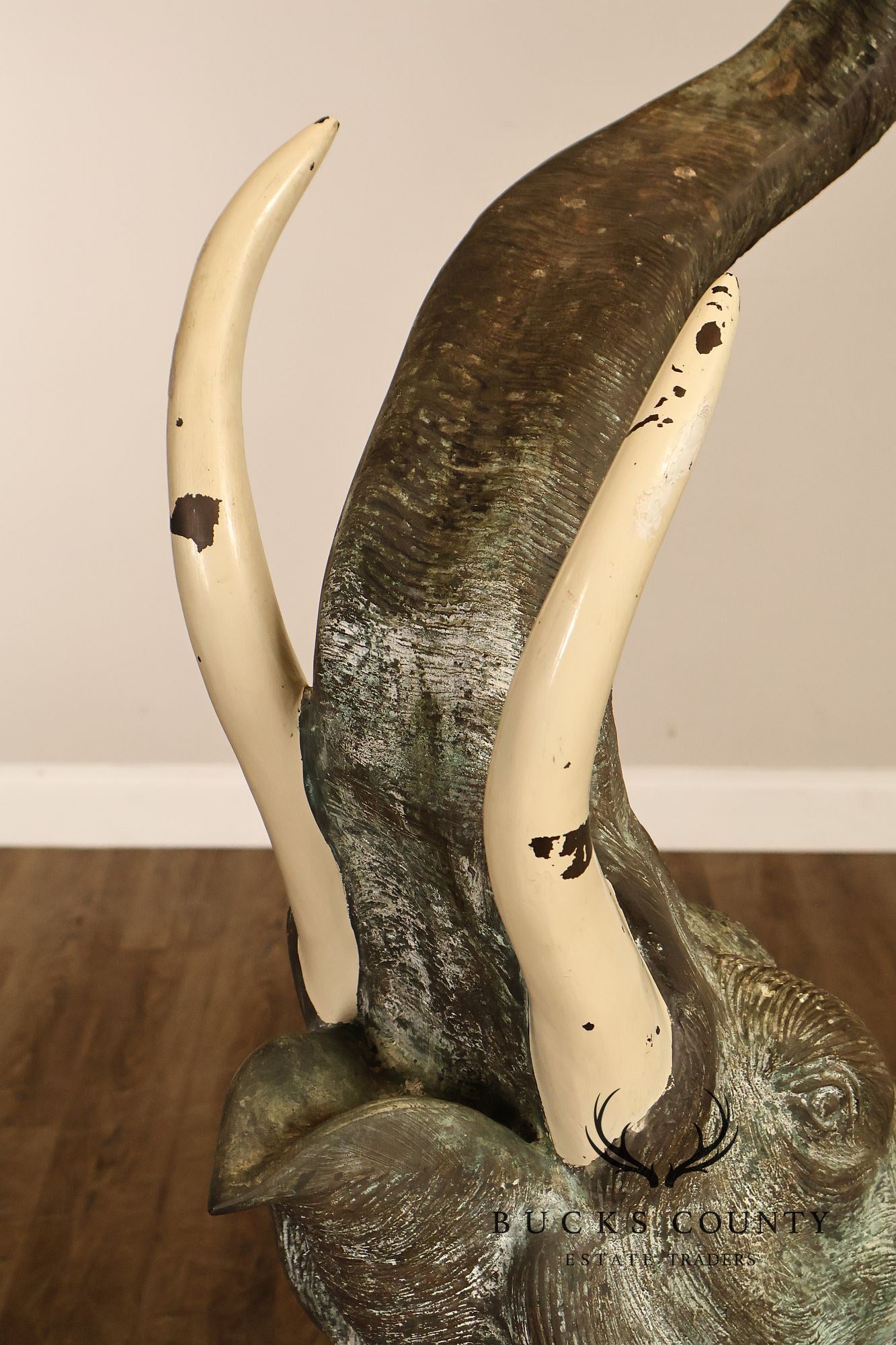 Monumental Cast Bronze Raised Trunk Elephant Garden Statue