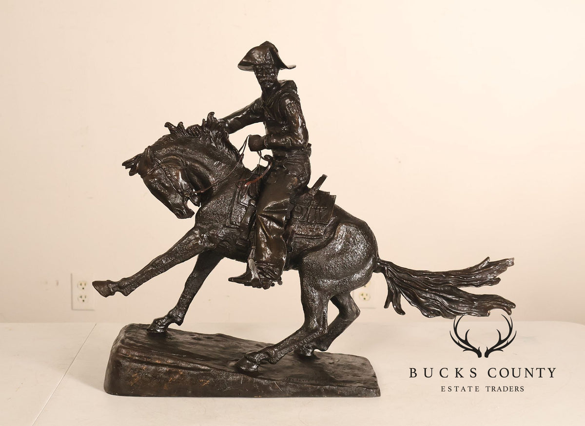 Frederick Remington Bronze Sculpture, 'The Cowboy'