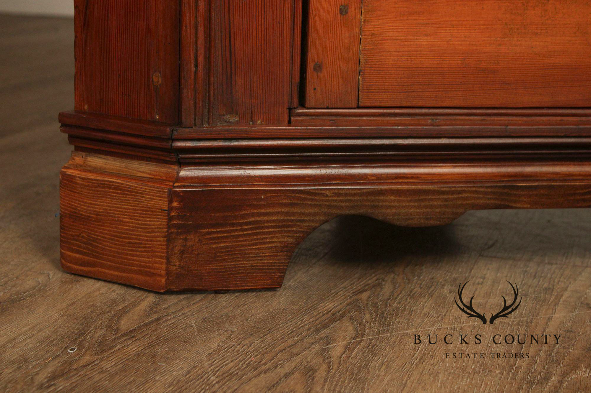 Antique Pine Corner Pantry Cupboard