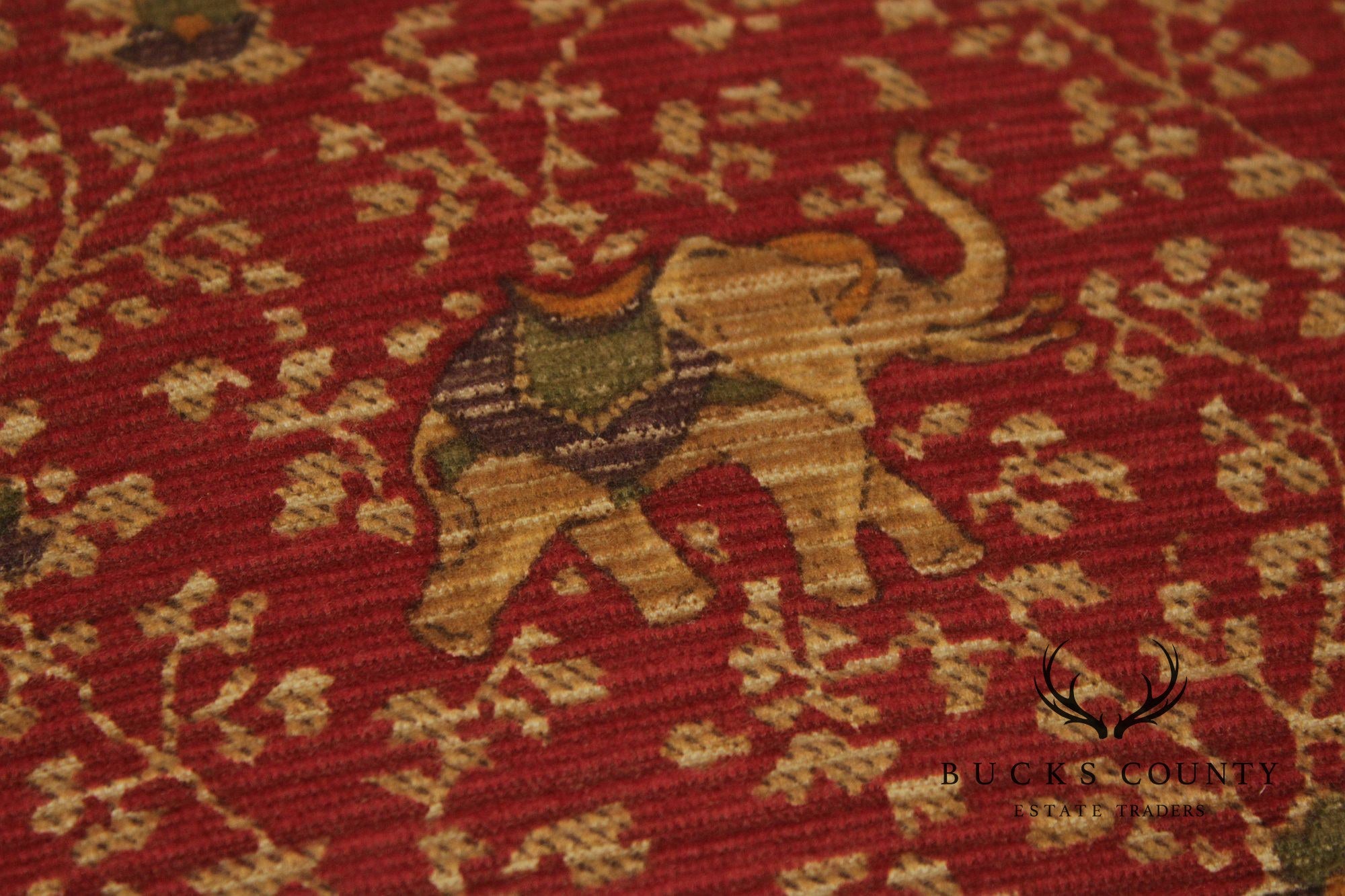 Antique Victorian Low Round Foot Stool