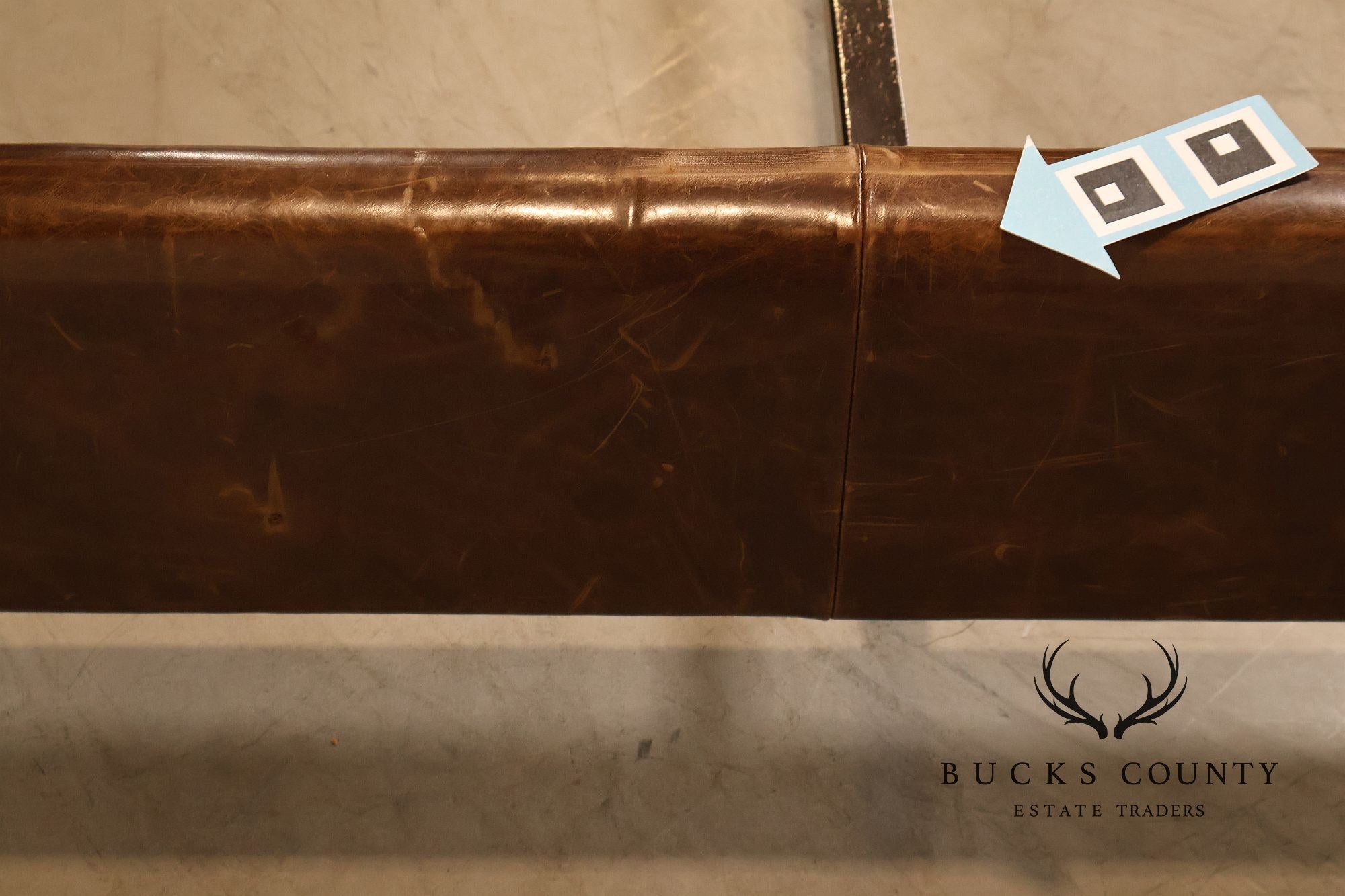 Restoration Hardware 'Churchill' Tufted Leather Queen Bed