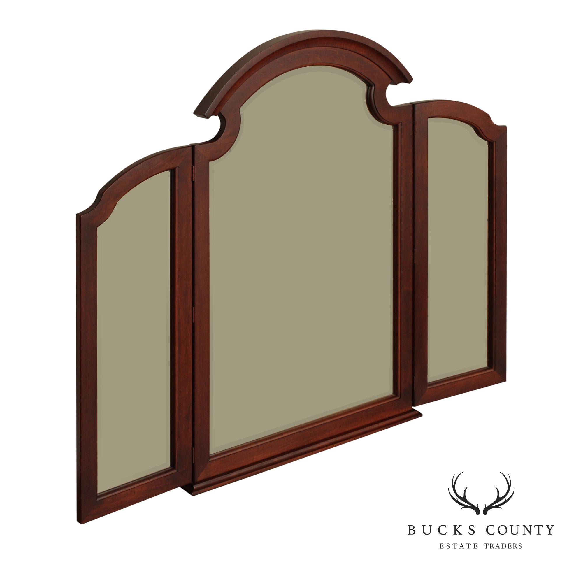 Durham Furniture Maple Tri-Fold Dresser Mirror