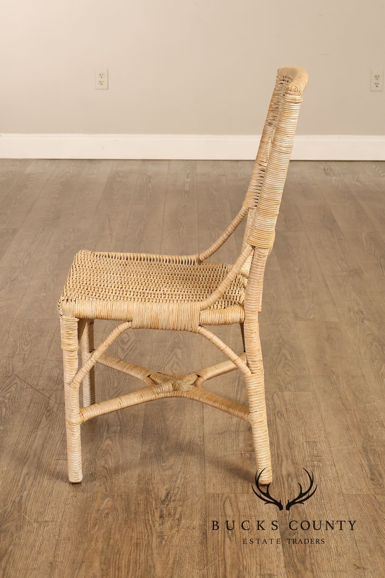 Lexington Henry Link Wicker Vanity Or Writing Desk and Chair