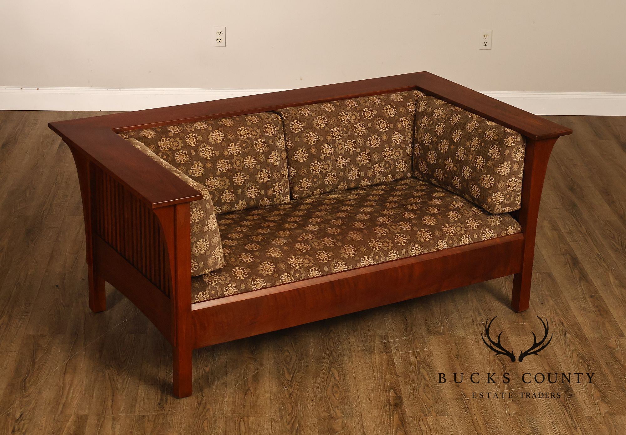 Stickley Mission Collection Cherry Spindle Loveseat