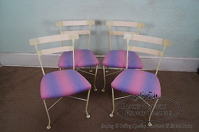 Lee Woodard & Sons Rare Mid Century Modern 5 Piece Round Patio Table/Chairs Set
