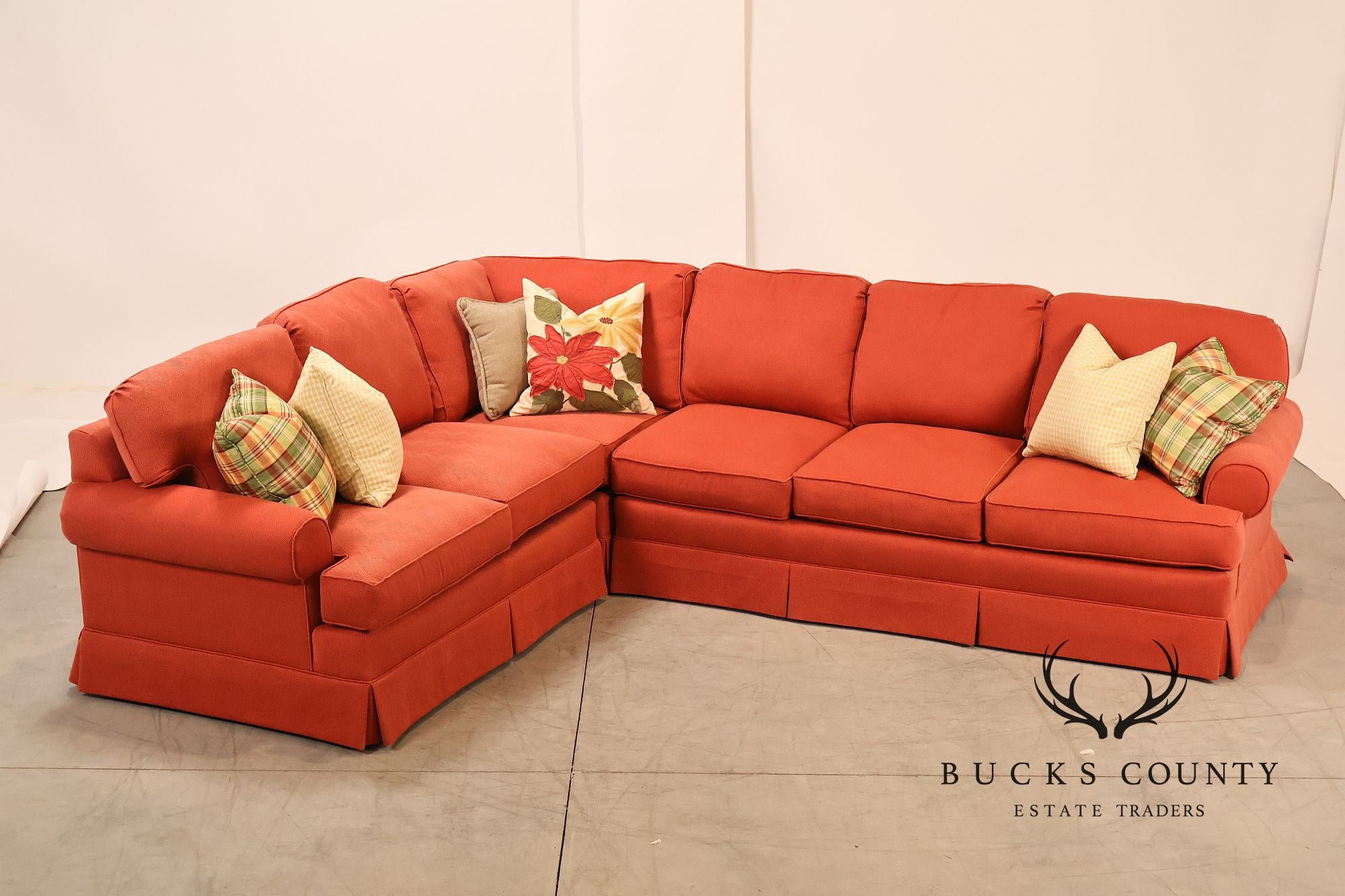 Miles Talbott Left-Facing Custom Upholstered Sectional Sofa