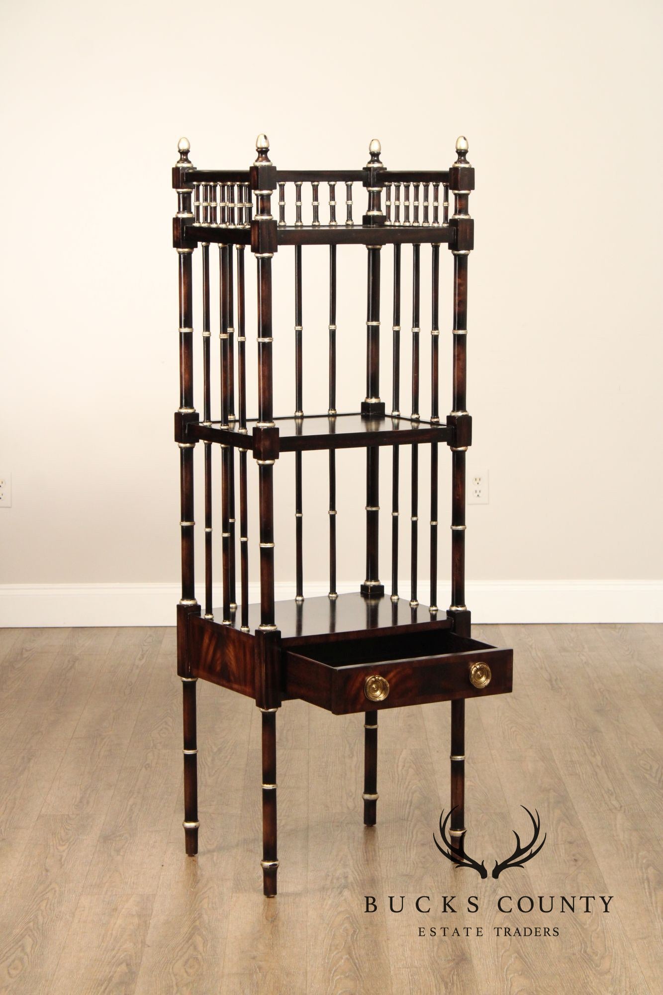 Maitland Smith Regency Style Mahogany Etagere