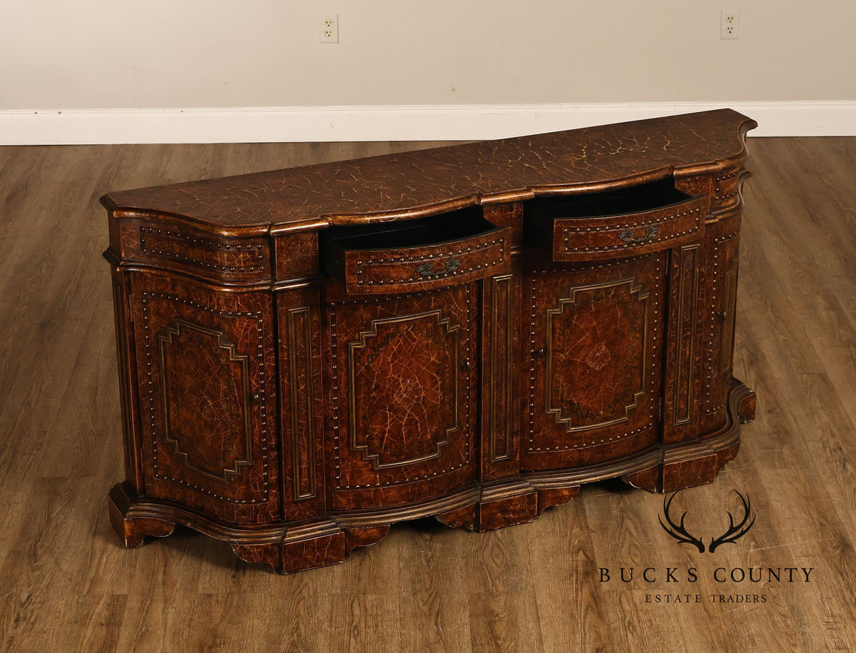 Spanish Colonial Style Faux Leather Sideboard