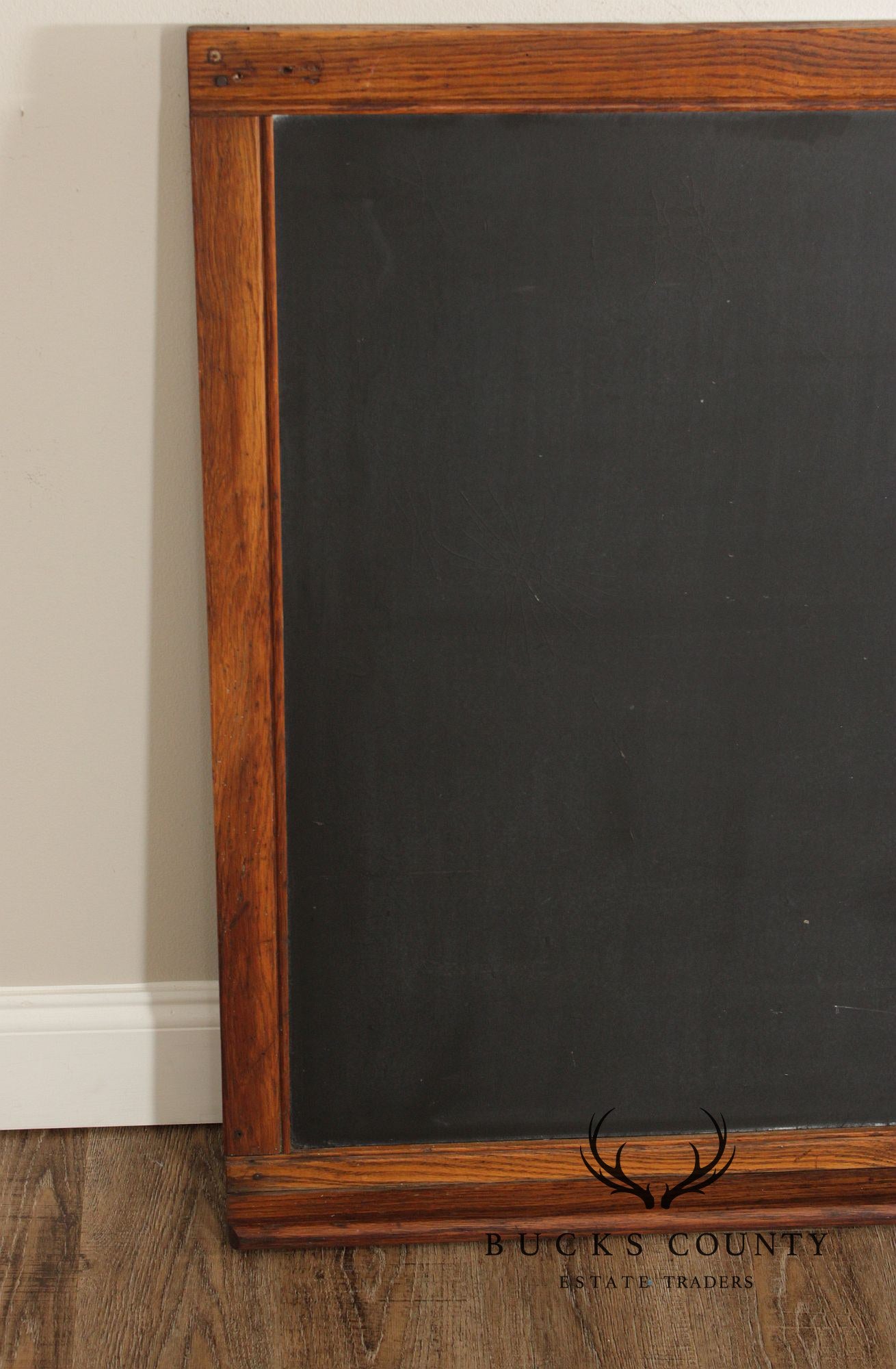 Vintage Large Oak Framed Chalkboard