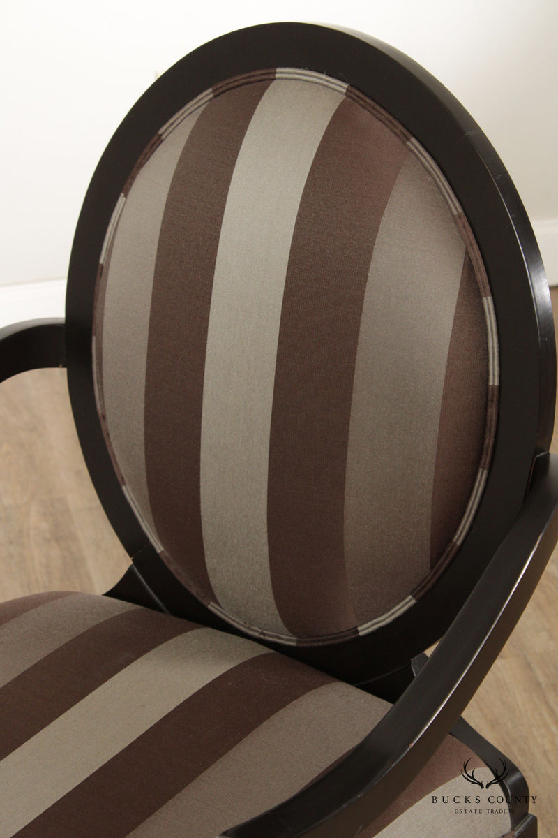 Regency Style Custom Upholstered Arm Chair