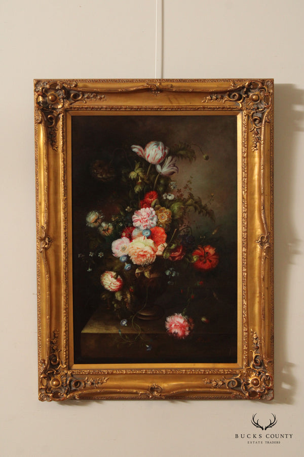 Giltwood Framed Floral Still-Life Oil Painting