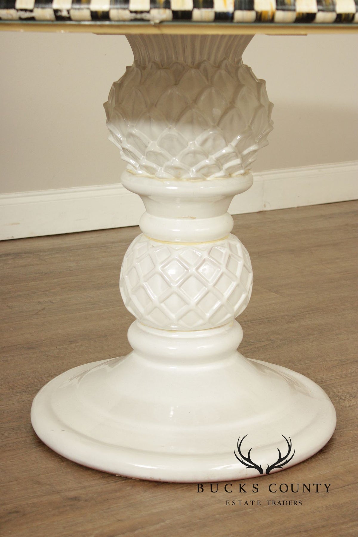 Mackenzie Childs Faux Marble Painted Center Table