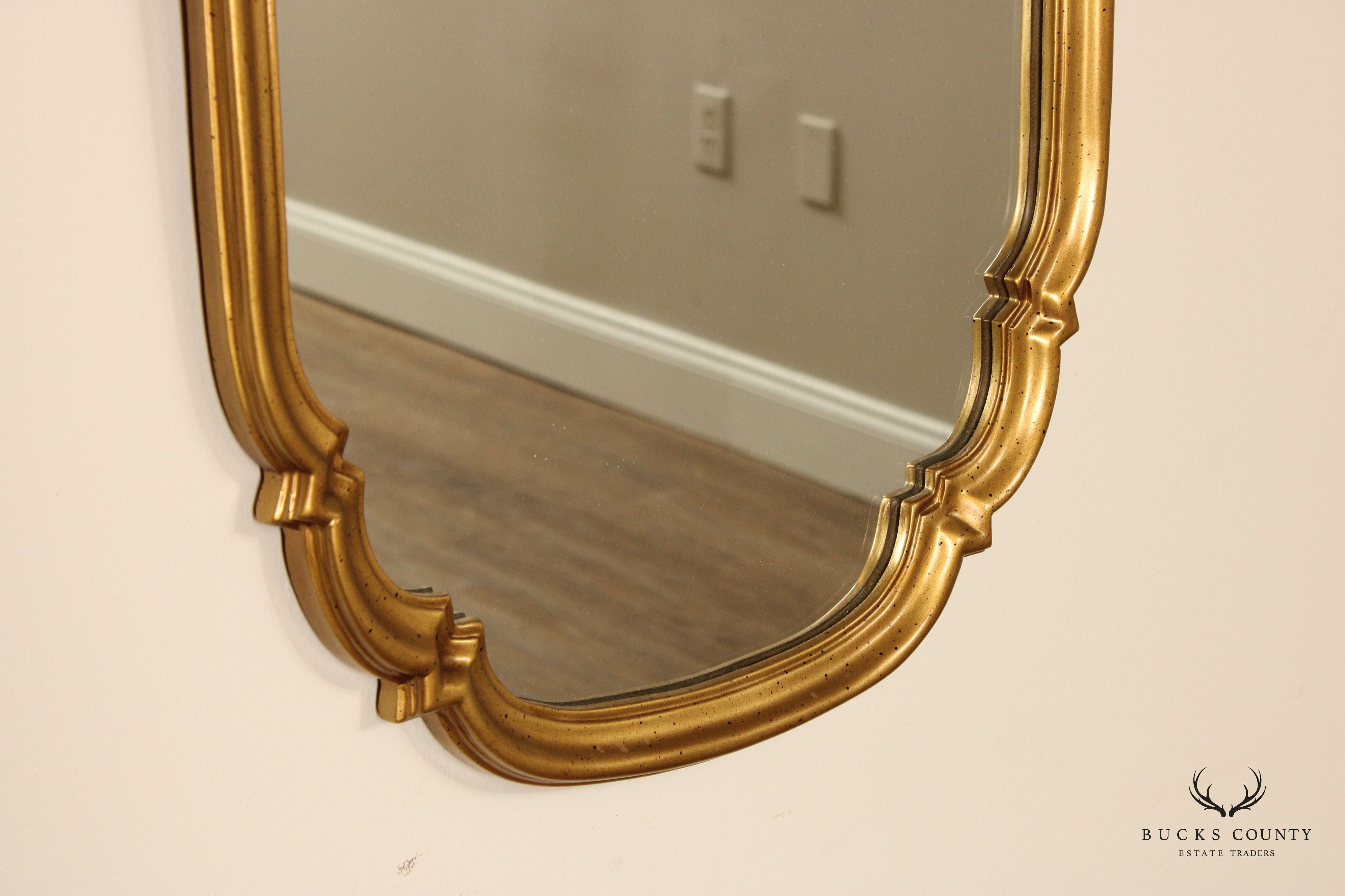 Carolina Mirror Company Mirror Hollywood Regency Style Gold Wall Mirror