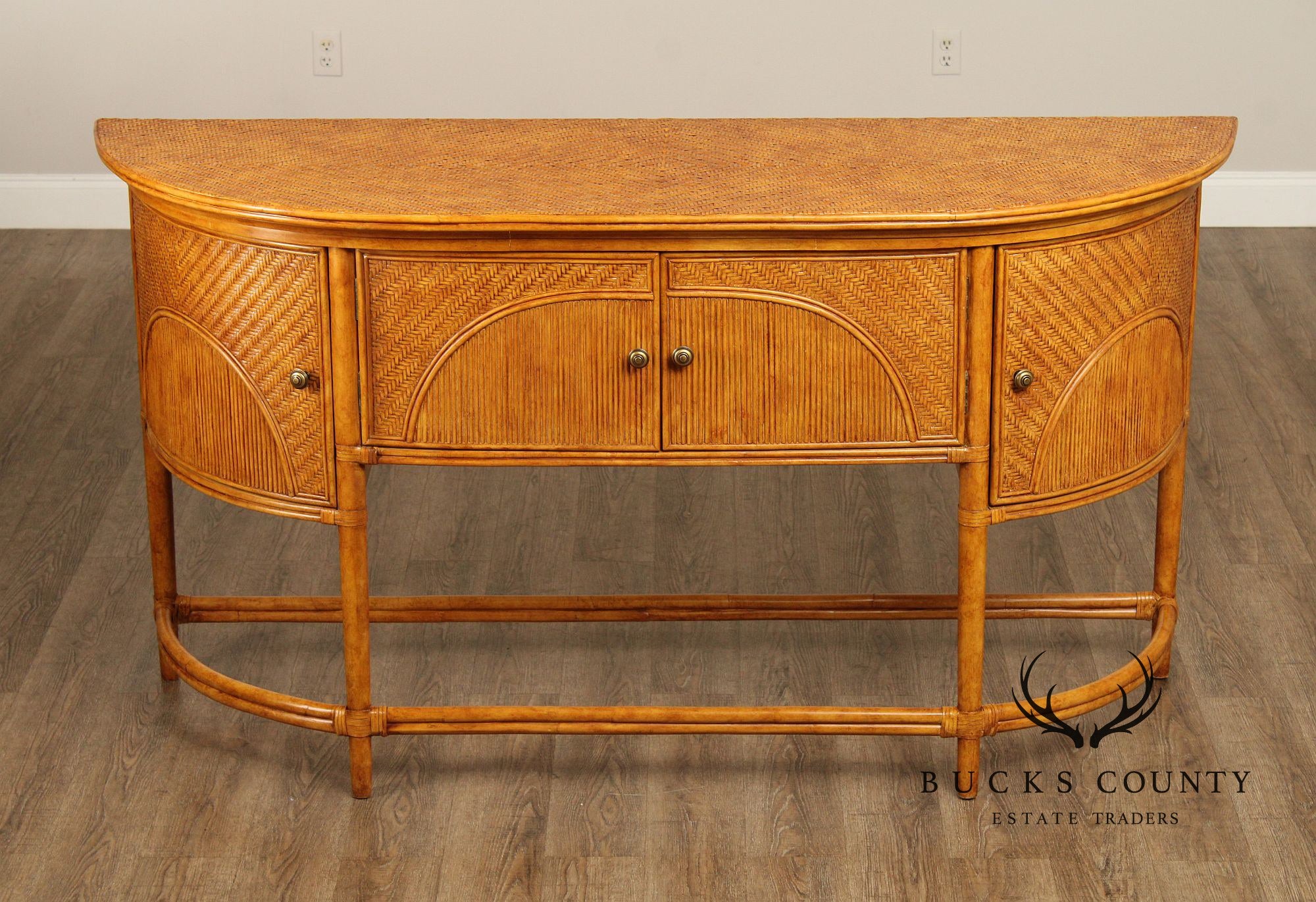 Quality Rattan Demilune Sideboard