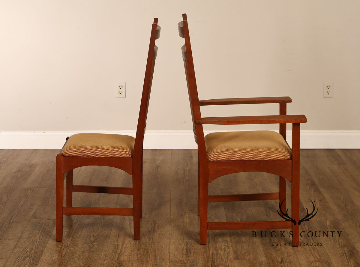 Stickley Harvey Ellis Arts And Crafts Cherry Dining Chairs Set Of Six