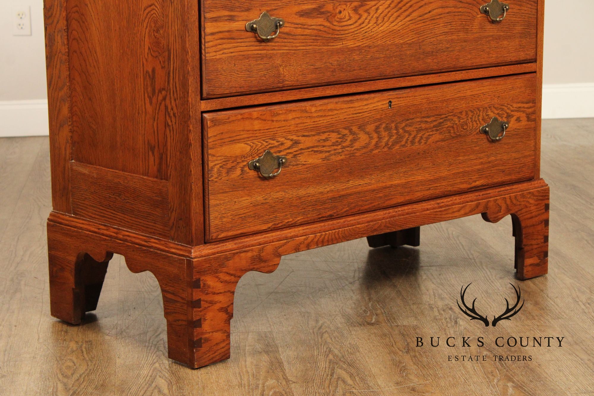 Lineage Chippendale Style Oak Door Chest