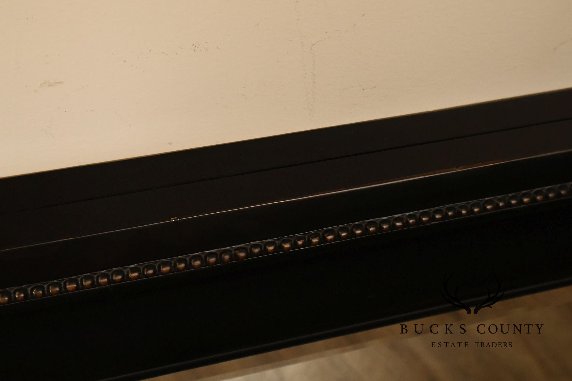 Rococo Style Large Ebonized Leaner Mirror