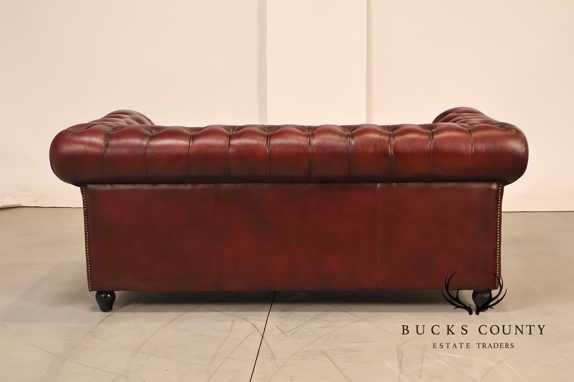 Chesterfield Style Oxford Red Leather Sofa