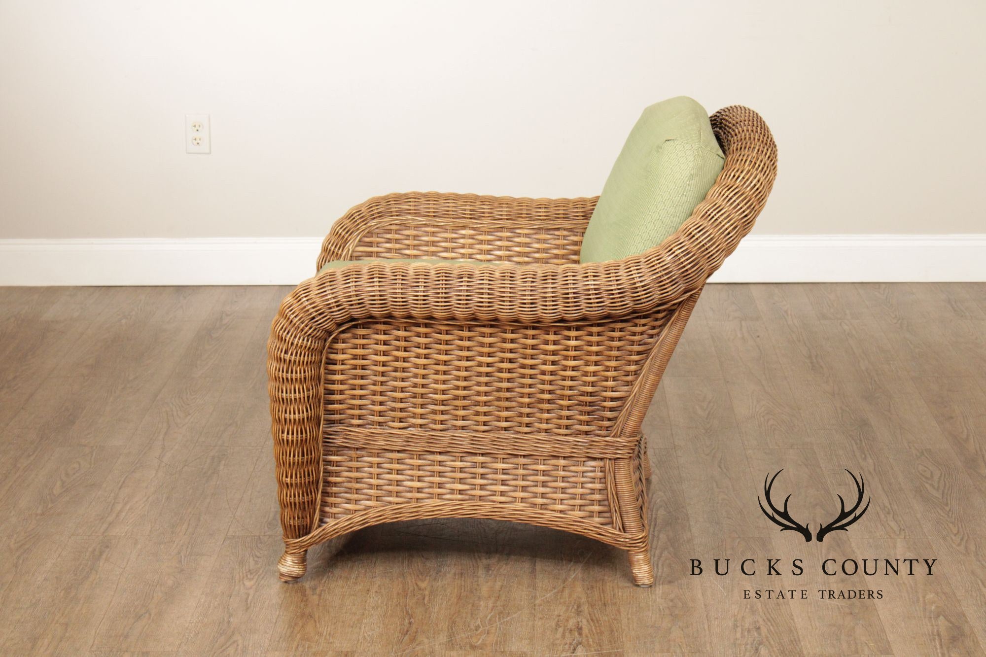 Braxton Culler Pair of Wicker Lounge Chairs