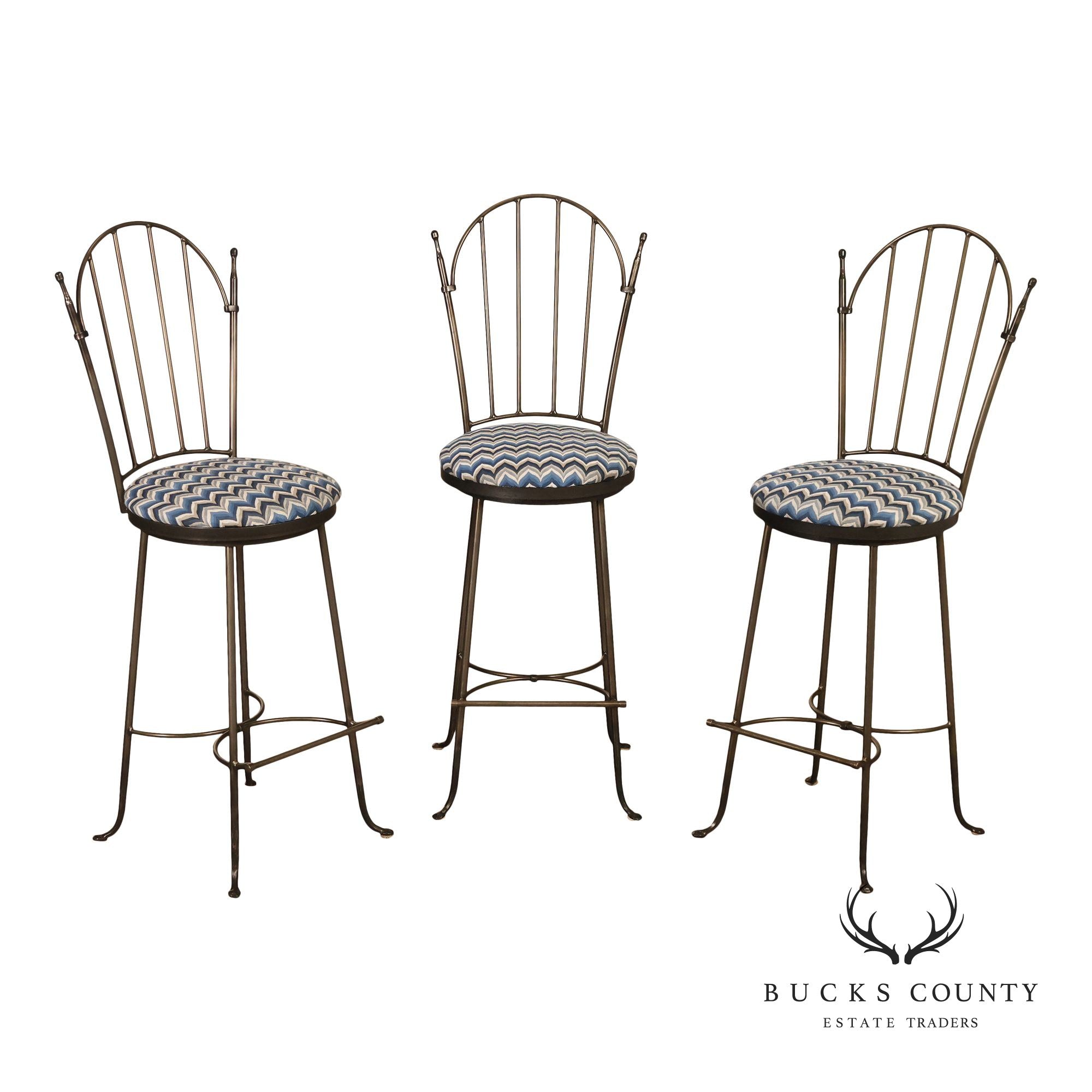 Charleston Forge Set of Three Swivel Bar Stools