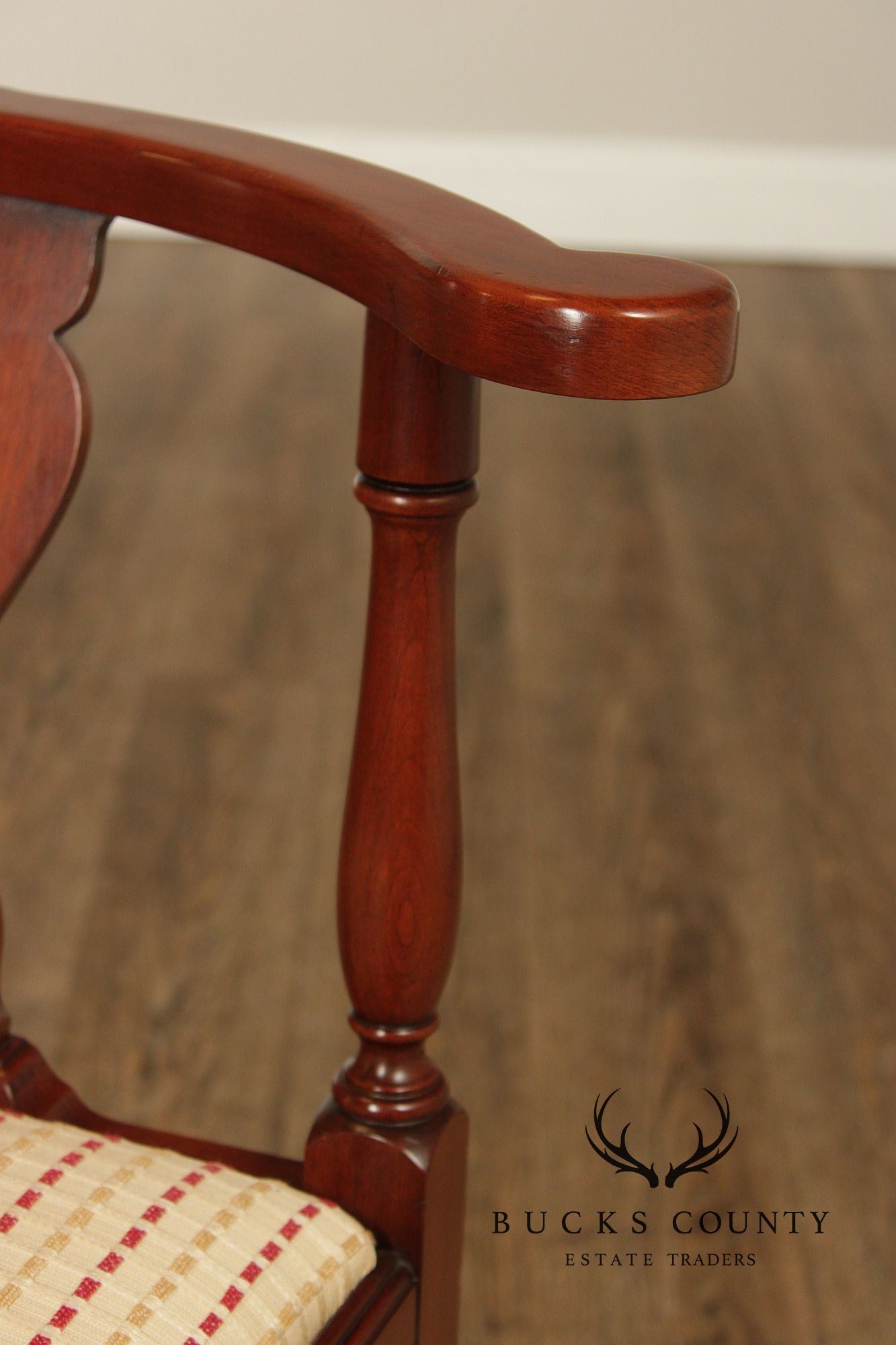 Henkel Harris English Traditional Style Cherry Corner Chair