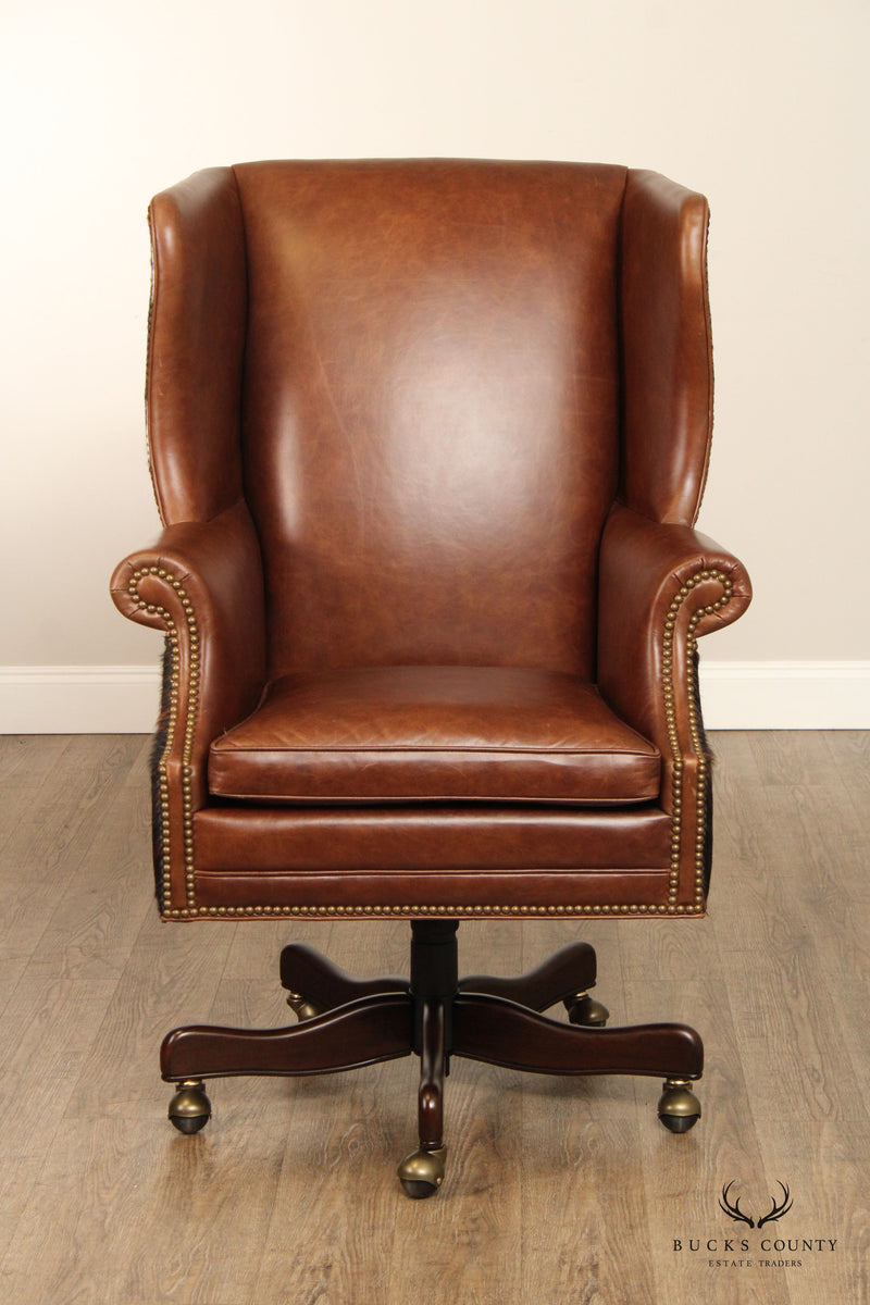 Hancock and Moore Leather And Cowhide Executive Office Chair