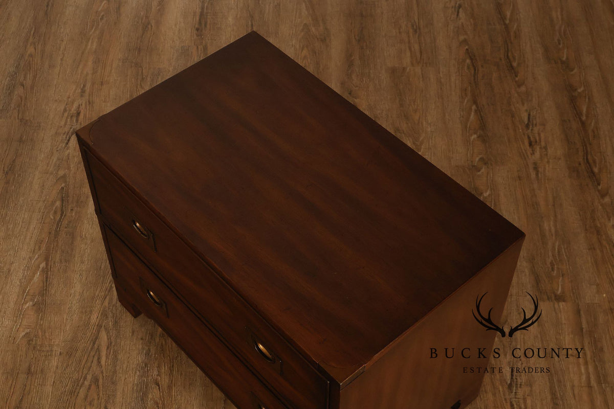 Heritage Campaign Style Walnut Nightstand