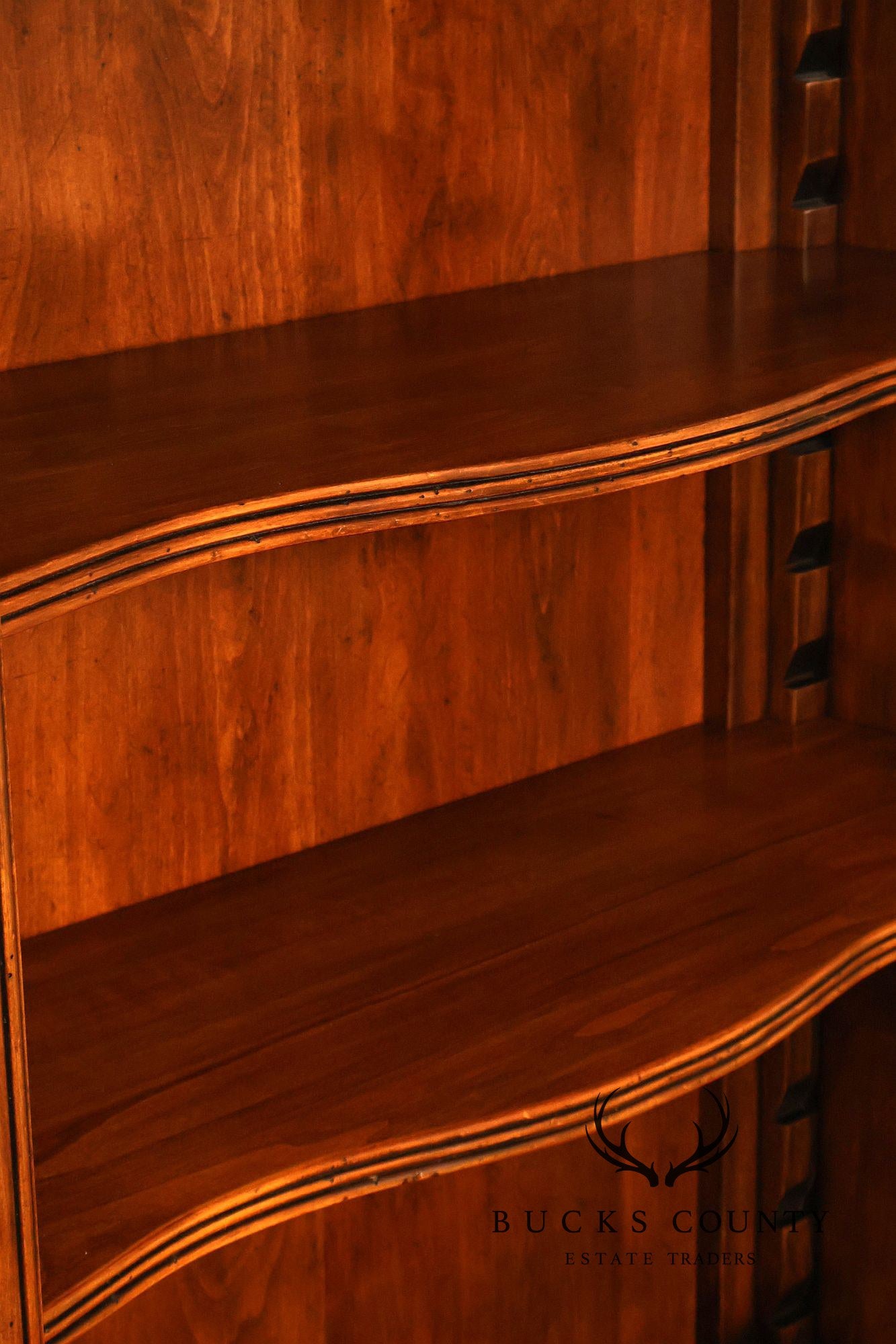 Guy Chaddock Furniture Pair Of Tall Open Bookcases With Two Door Cabinets