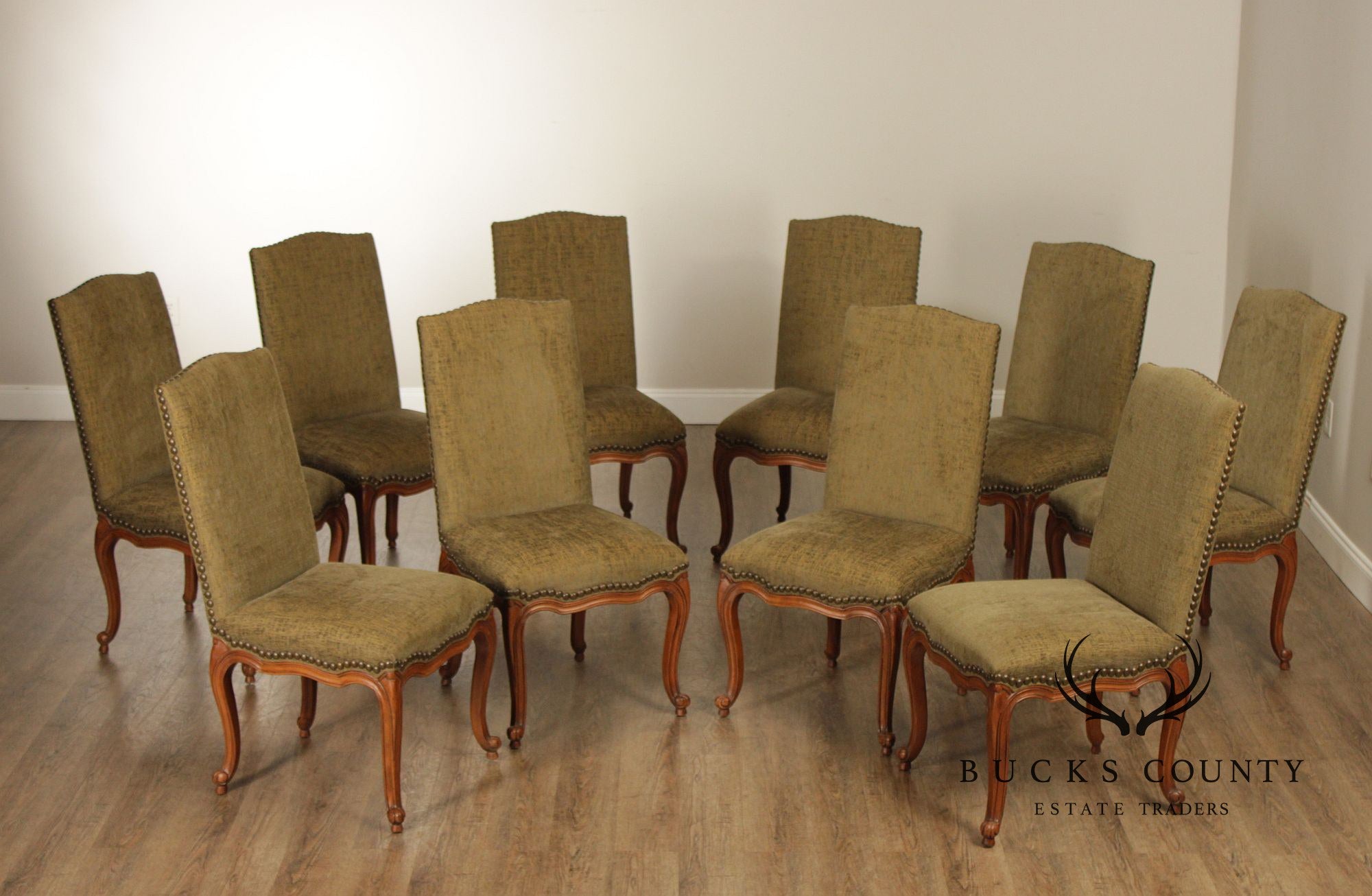Louis XV Style Set of Ten Dining Side Chairs