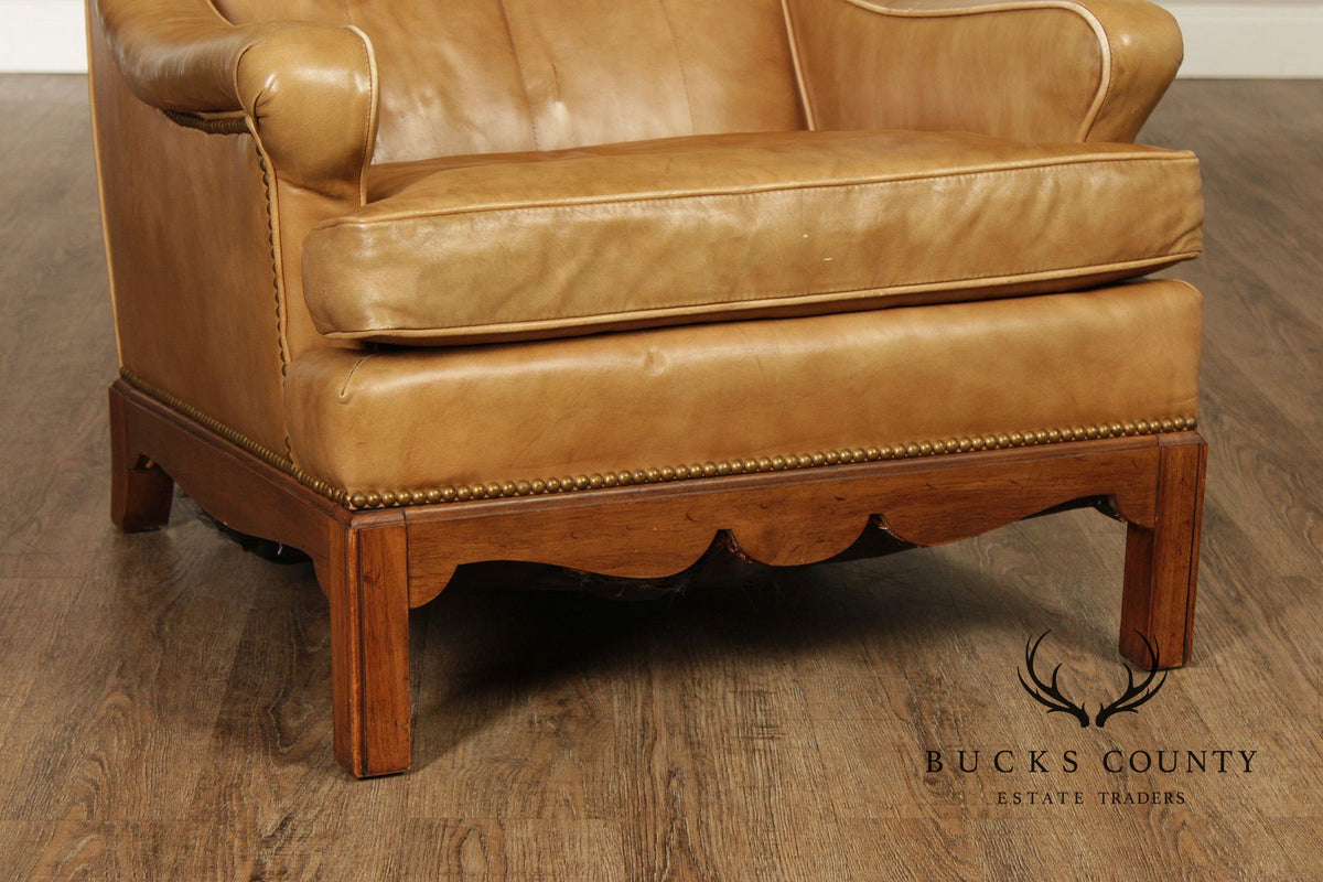 Thomasville Vintage Tufted Leather Armchair