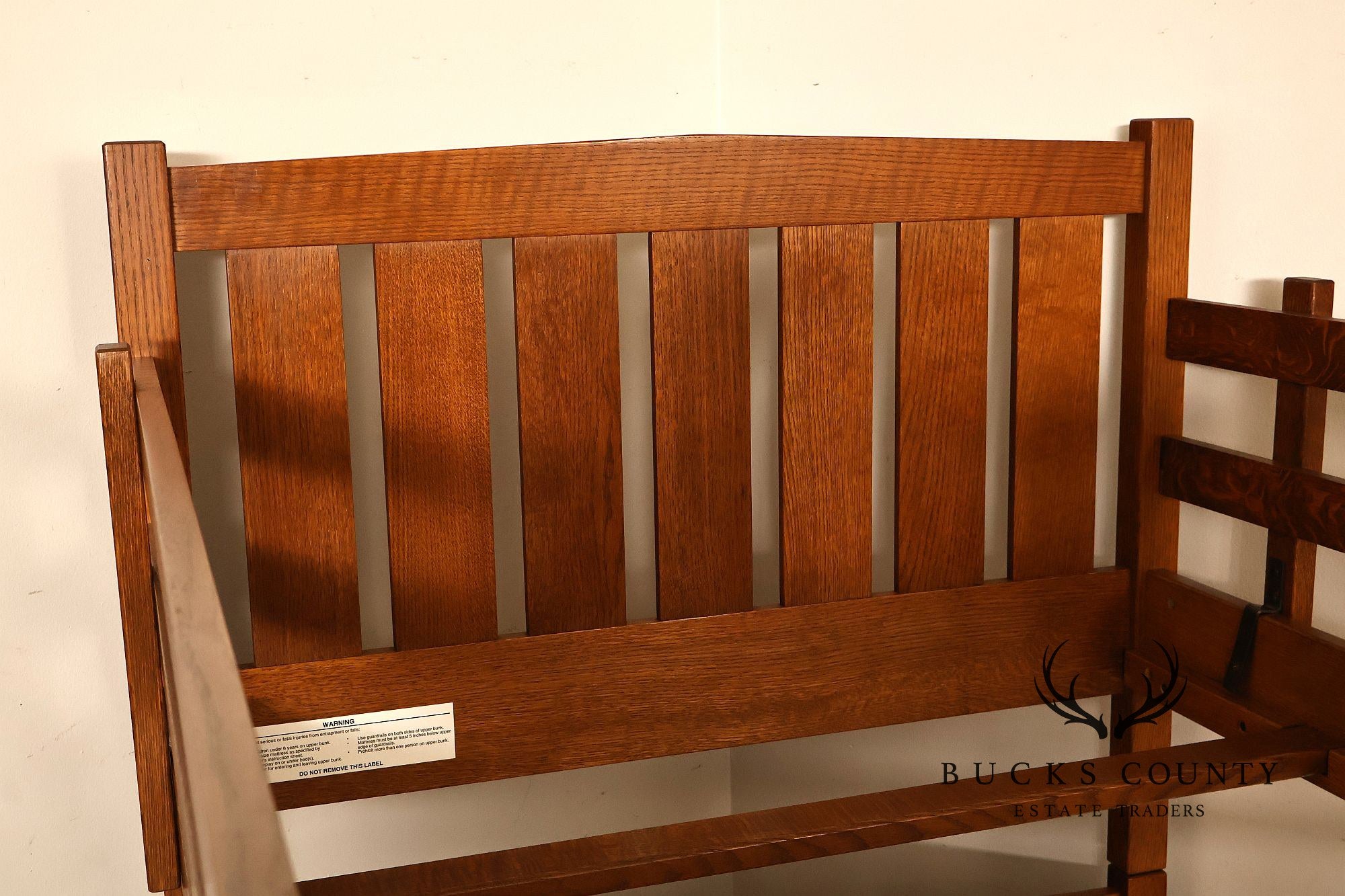 Stickley Mission Collection Oak Twin Over Twin Bunk Bed