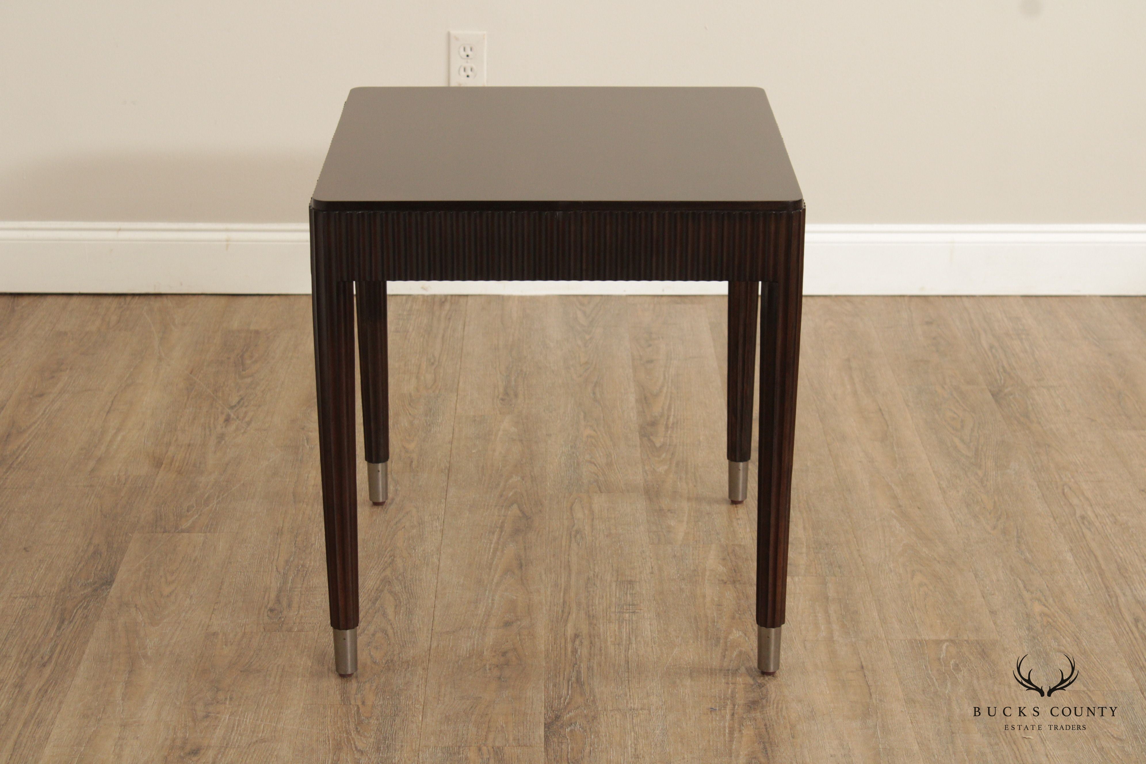 Bernhardt Art Deco Style Pair Of Mahogany End Tables