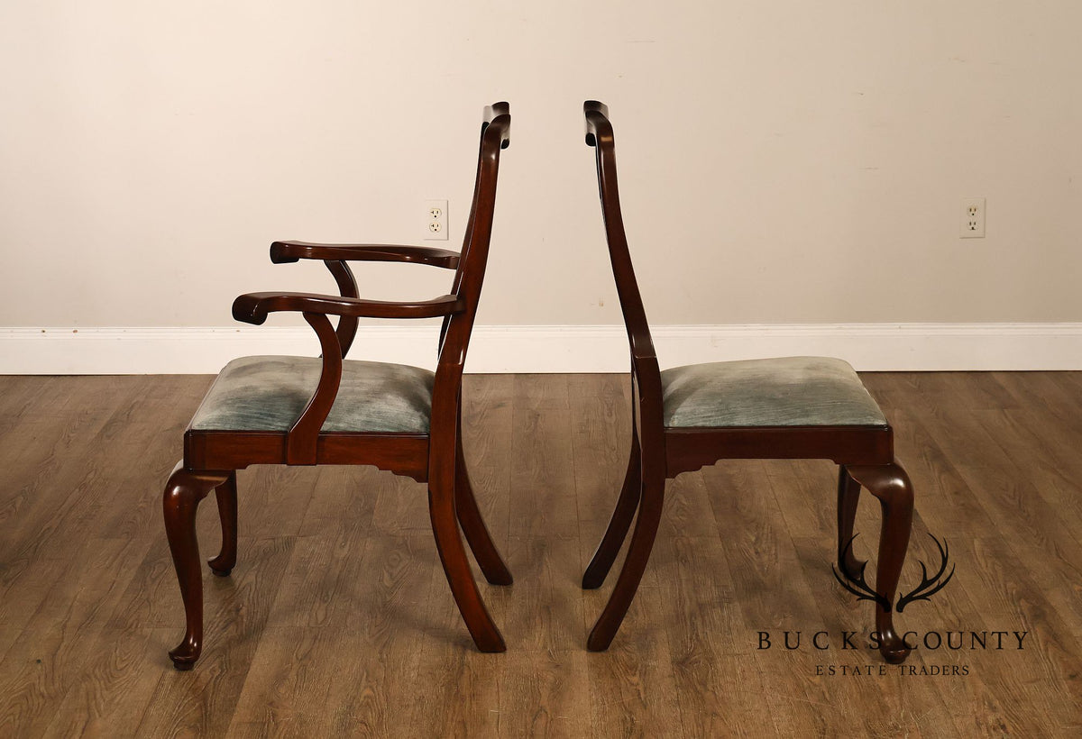 Henkel-Harris Set Of Eight Mahogany Queen Anne Dining Chairs
