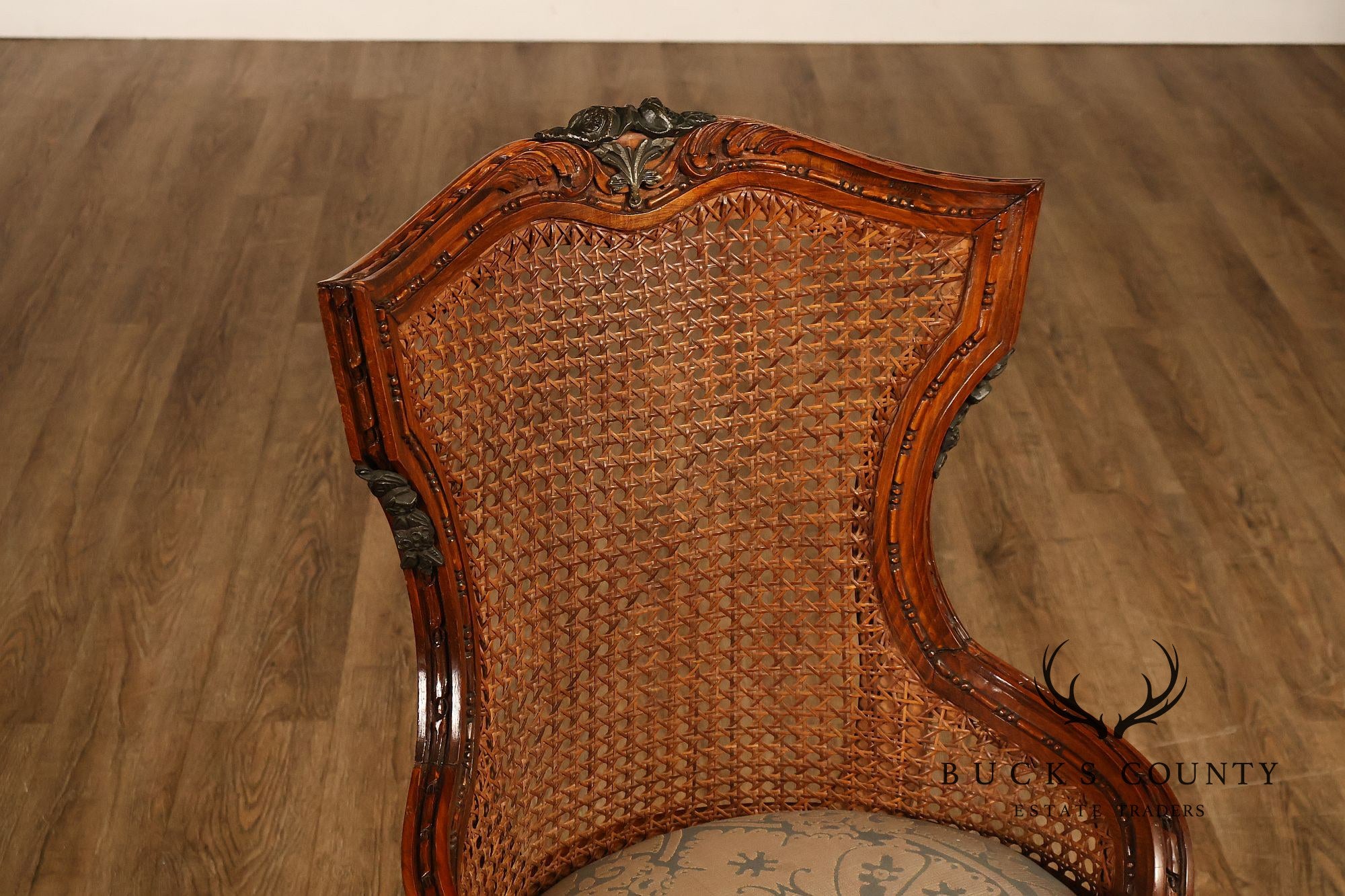 French Louis XVI Style Vintage Set Of 12 Caned Dining Chairs
