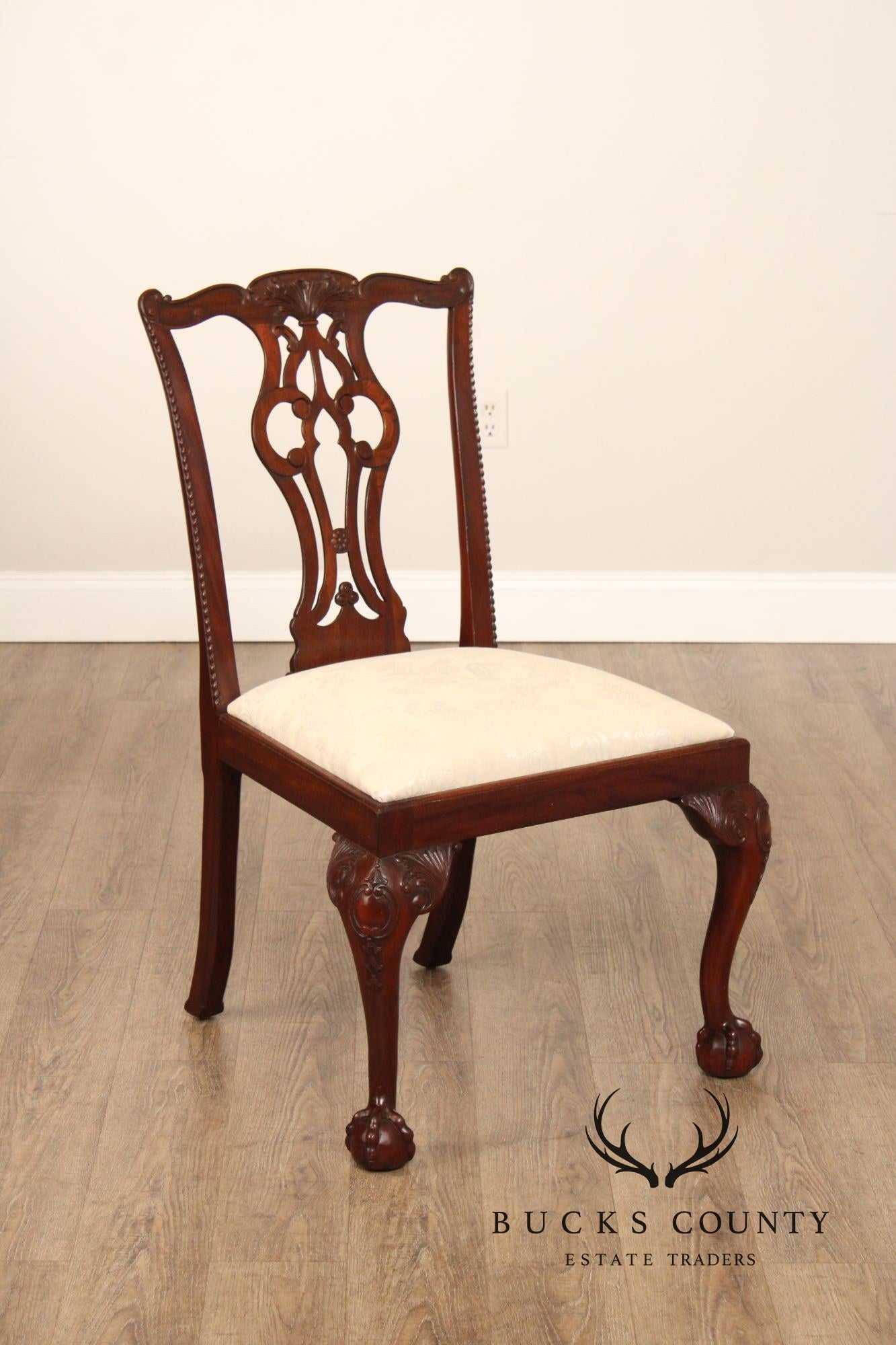 Lexington Chippendale Style Set of Eight Mahogany Dining Chairs