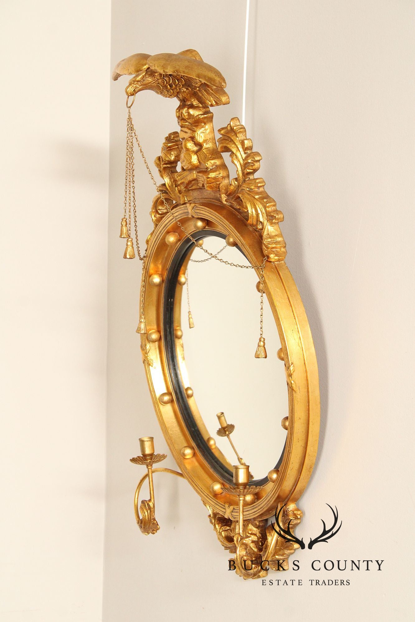 Friedman Brothers 'Continental Girandole' Convex Mirror