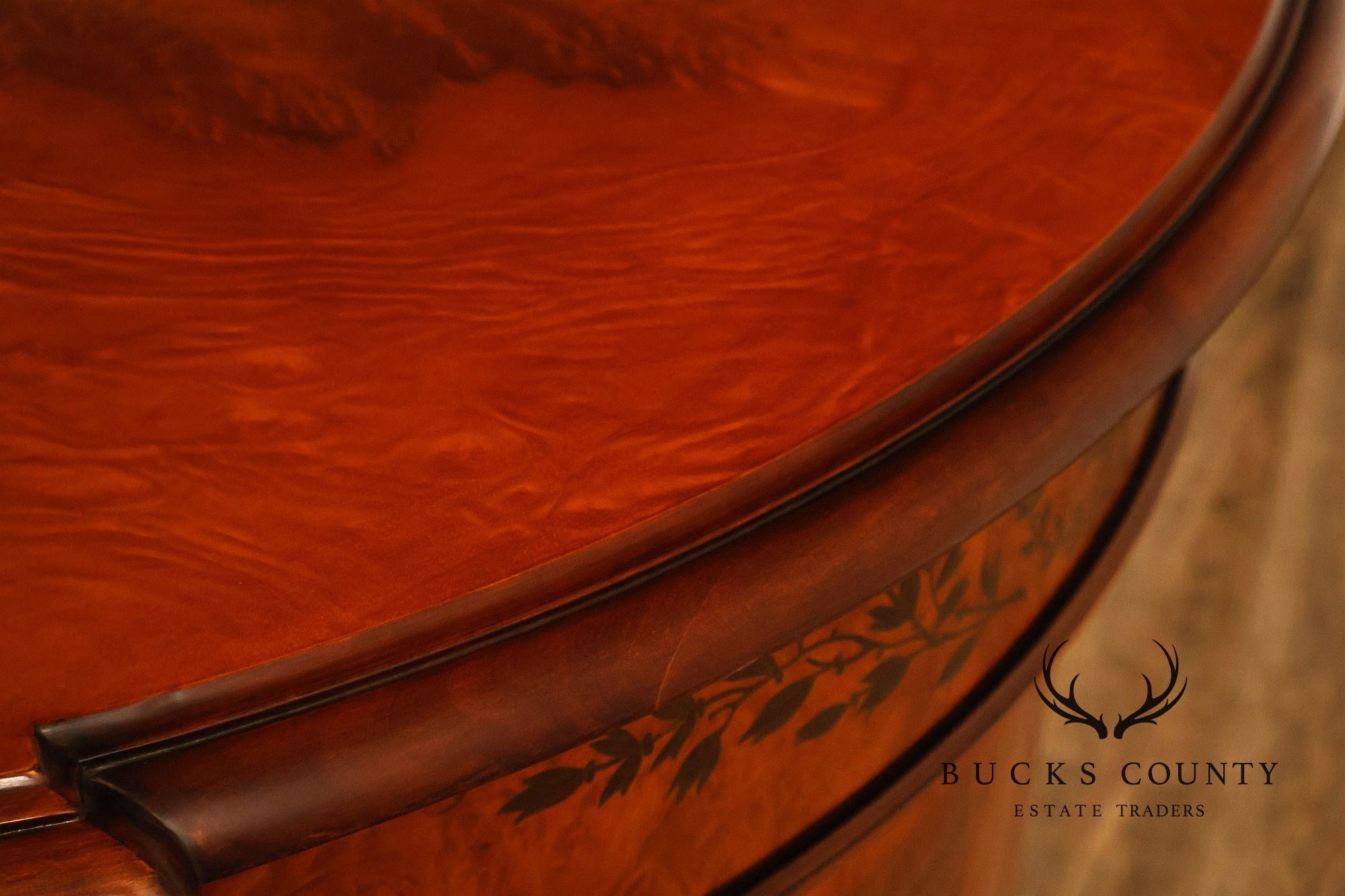 Rho Mobili D'Epoca Neoclassical Burl Wood Marquetry Inlaid Sideboard