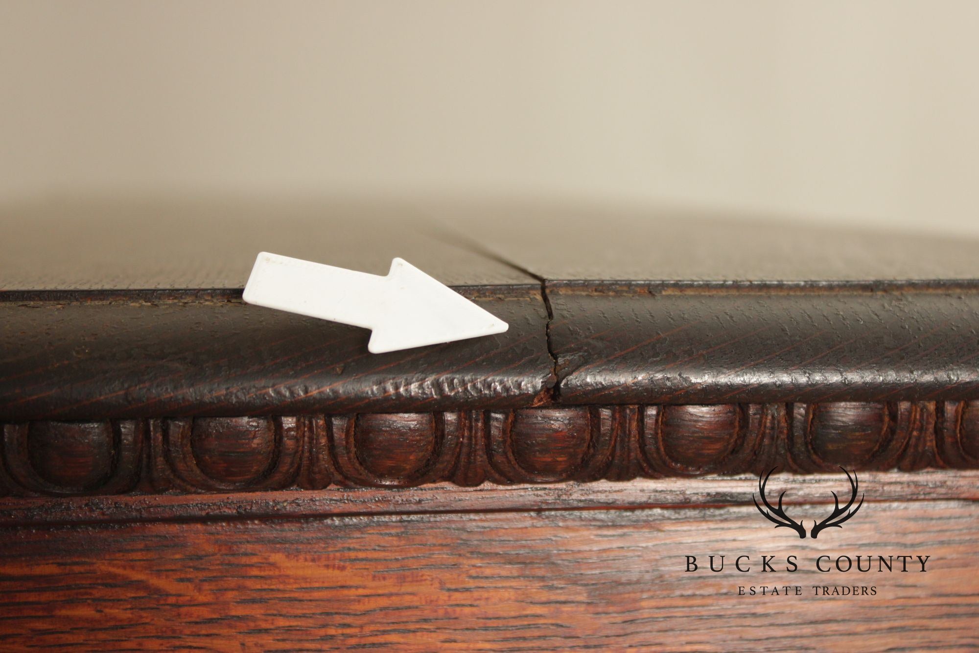 Antique Renaissance Revival Carved Oak Glass Door Bookcase