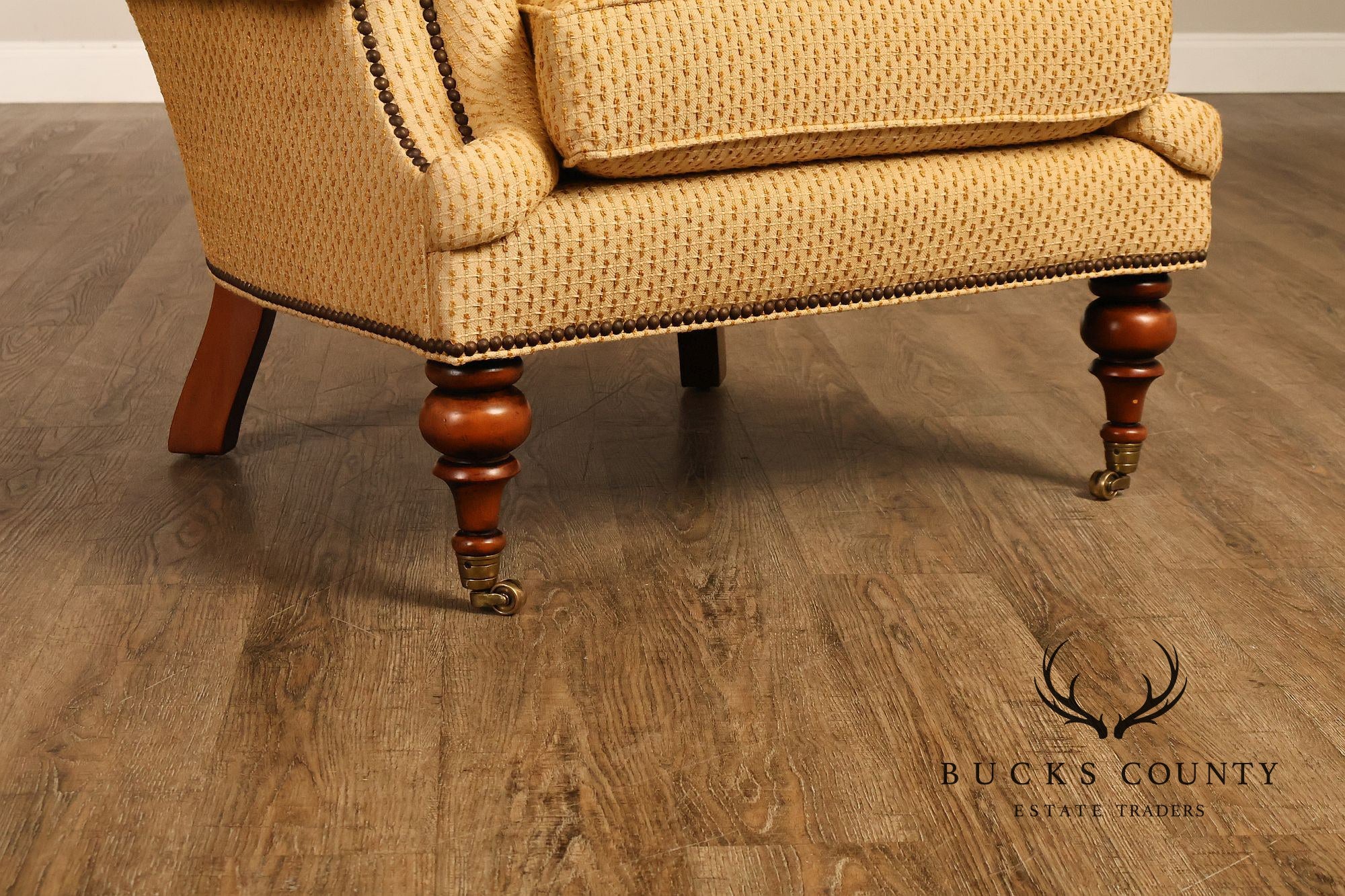 Robb & Stucky English Traditional Style Tufted Wing Chair
