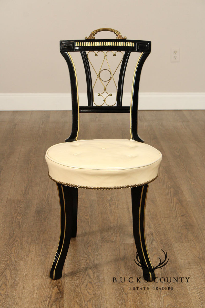 Regency Style Ebonized Side Chair