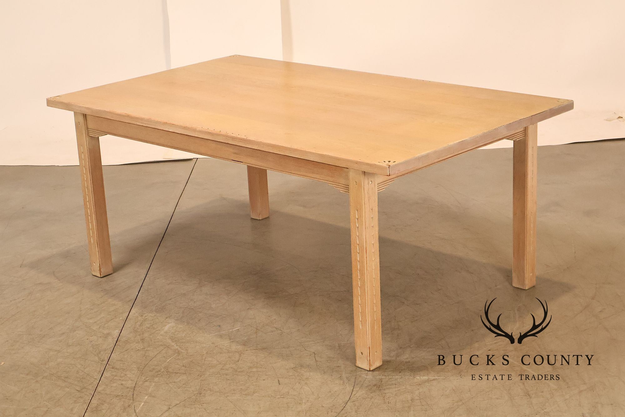 Southwest Style Cerused Pine Dining Table