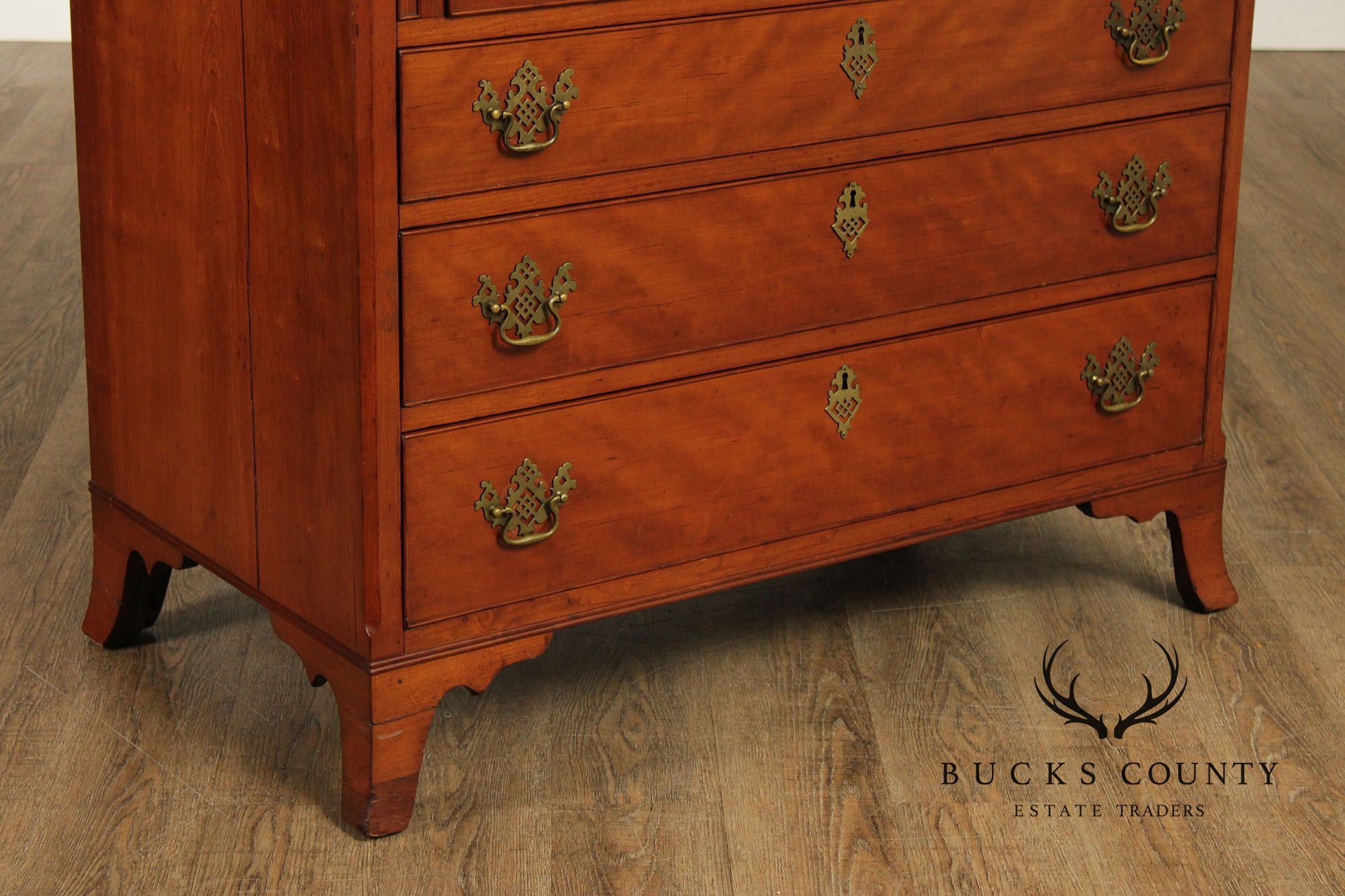 Antique Hepplewhite Style Cherry Slant Front Desk