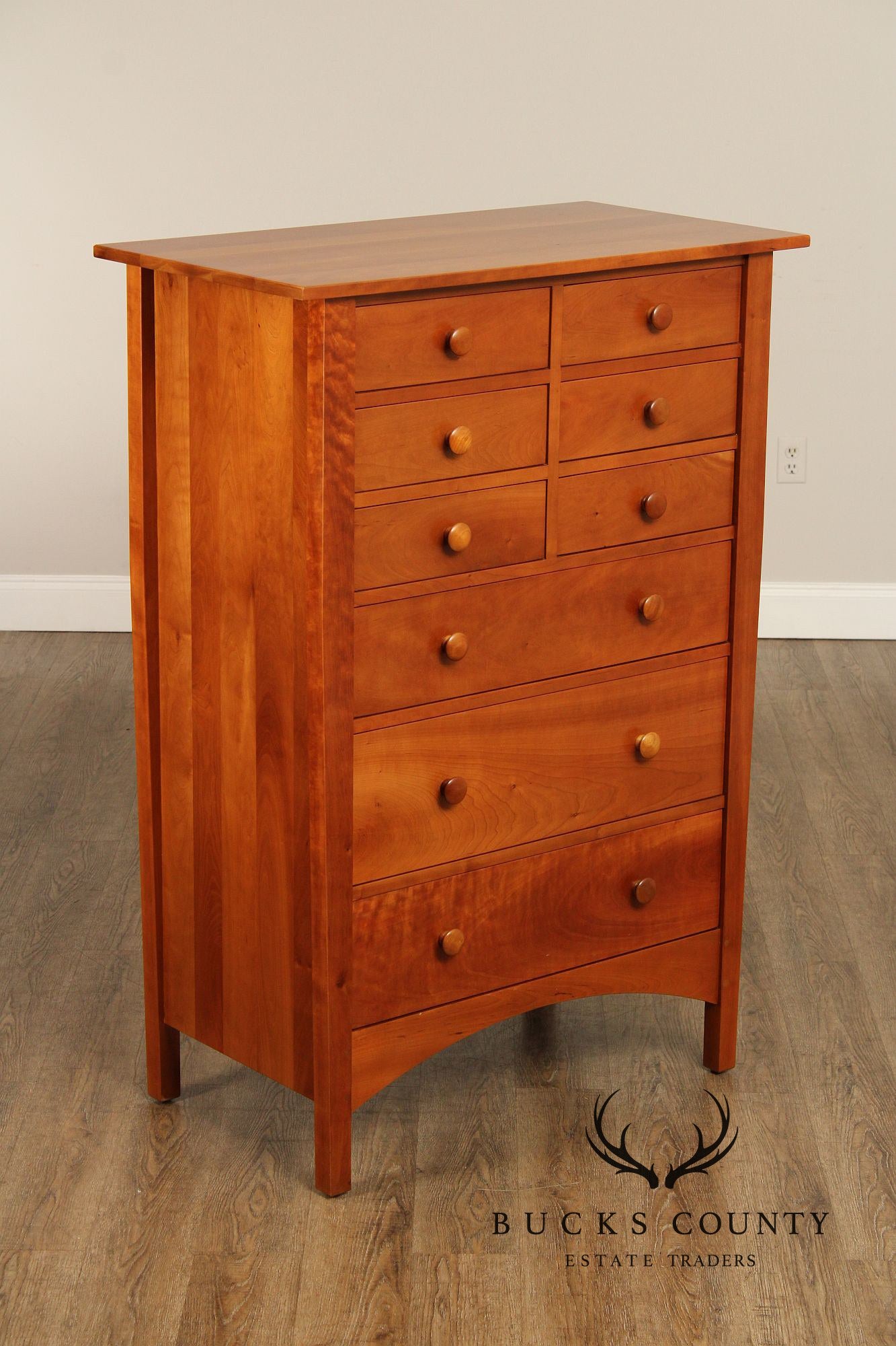 Stickley Mission Collection Harvey Ellis Cherry Nine-Drawer Chest