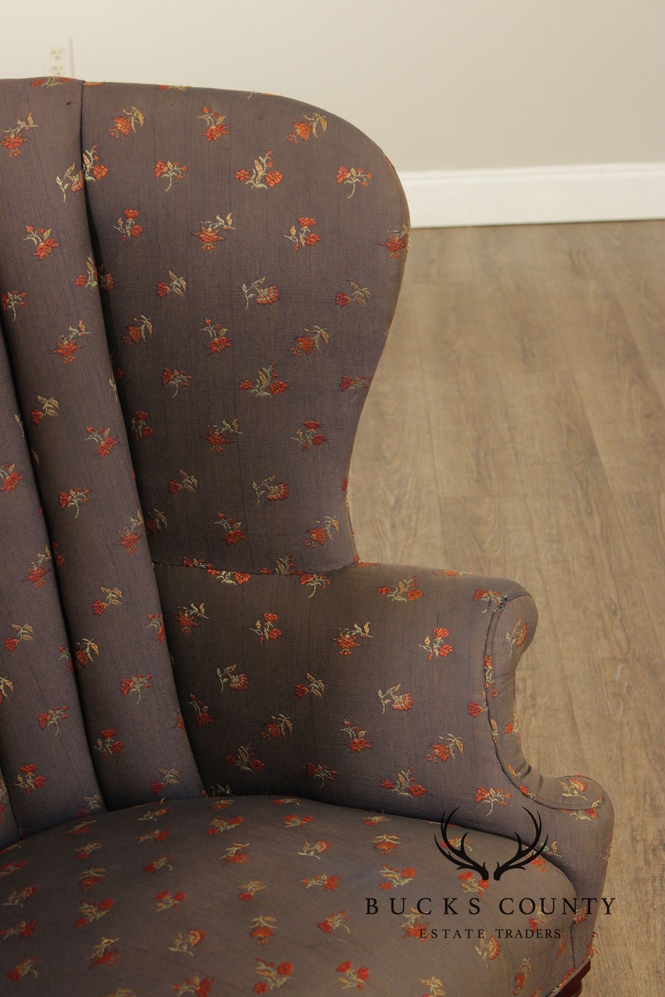 Antique English Regency Barrel Back Fireside Chair