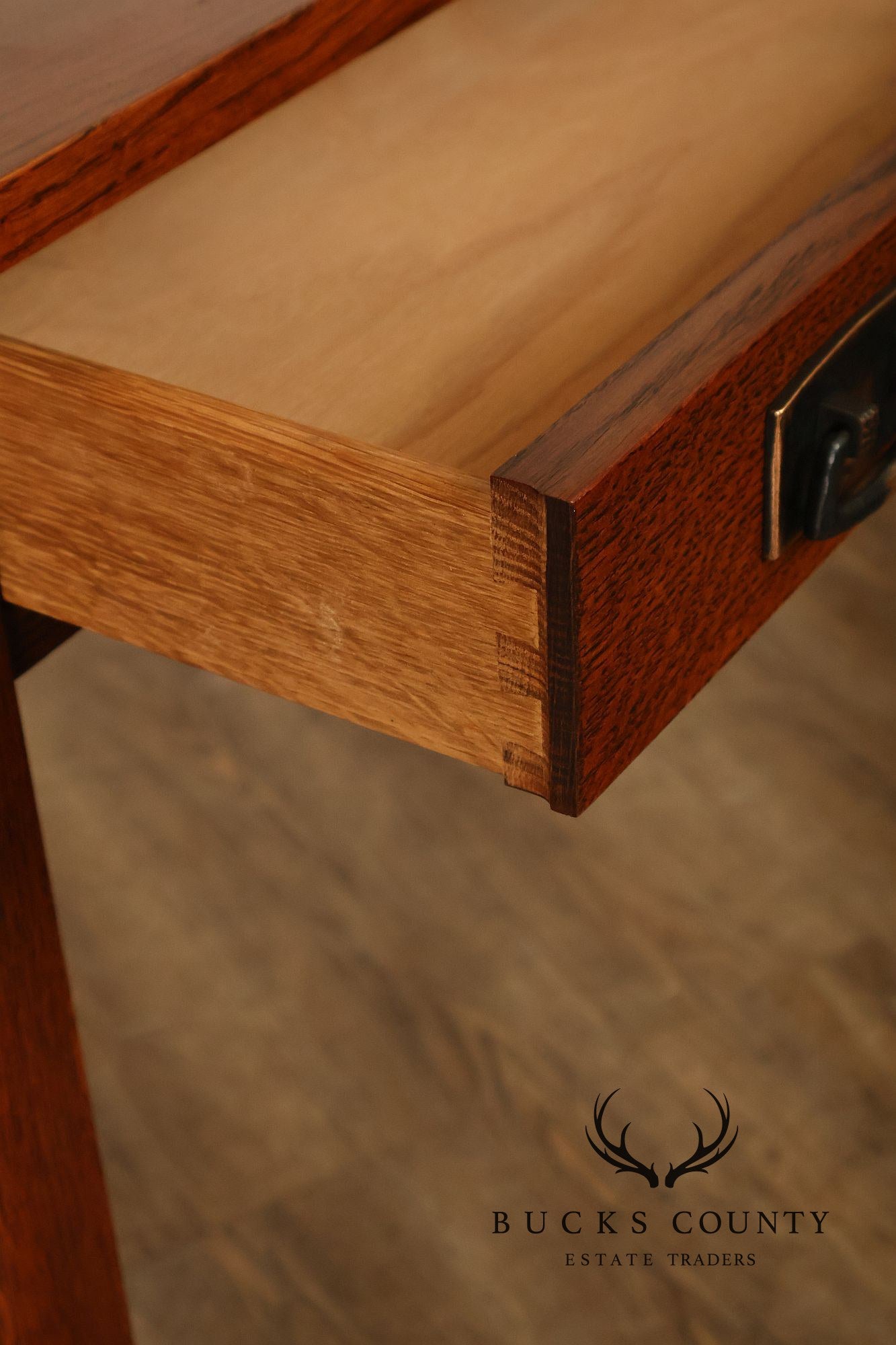 Stickley Mission Collection Oak Two Drawer Sofa Table