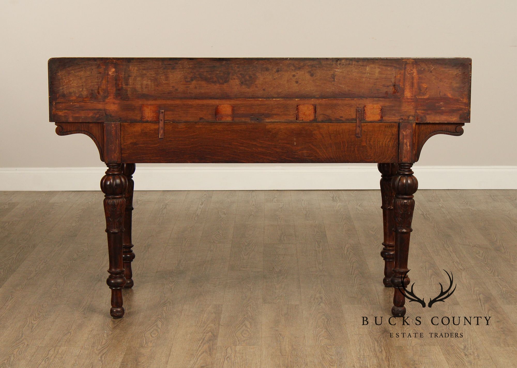 Antique Victorian Carved Oak Server