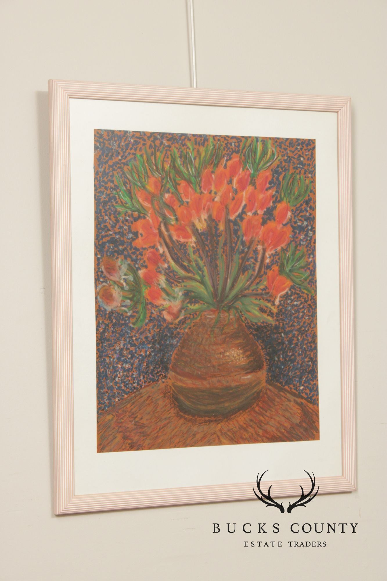 Artist Signed Pastel Painting Inspired by Vincent Van Gogh