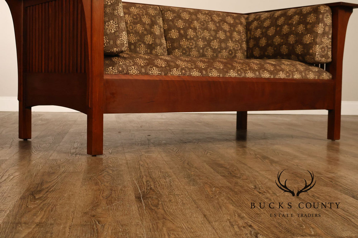 Stickley Mission Collection Cherry Spindle Loveseat